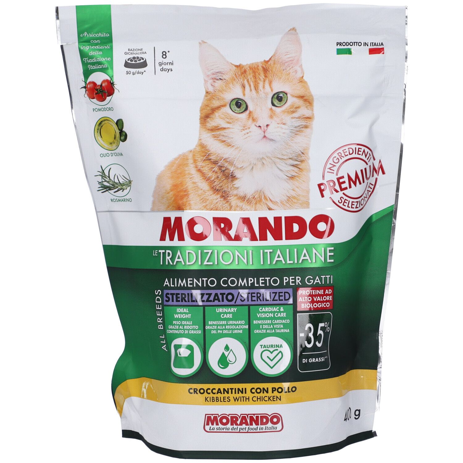 Morando Croccantini con Pollo per Gatti Sterilizzati 400 gr