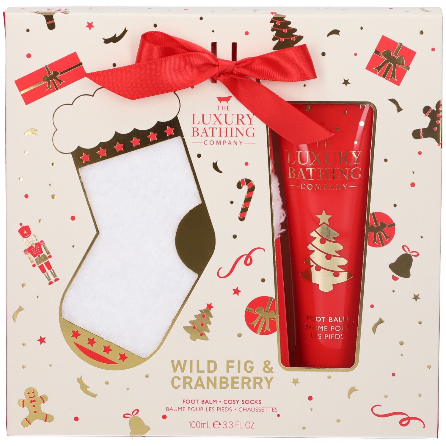 The Luxury Bathing Company Set Regalo Fico Selvatico e Mirtillo Rosso Balsamo Piedi + Calzini Cotone Omaggio