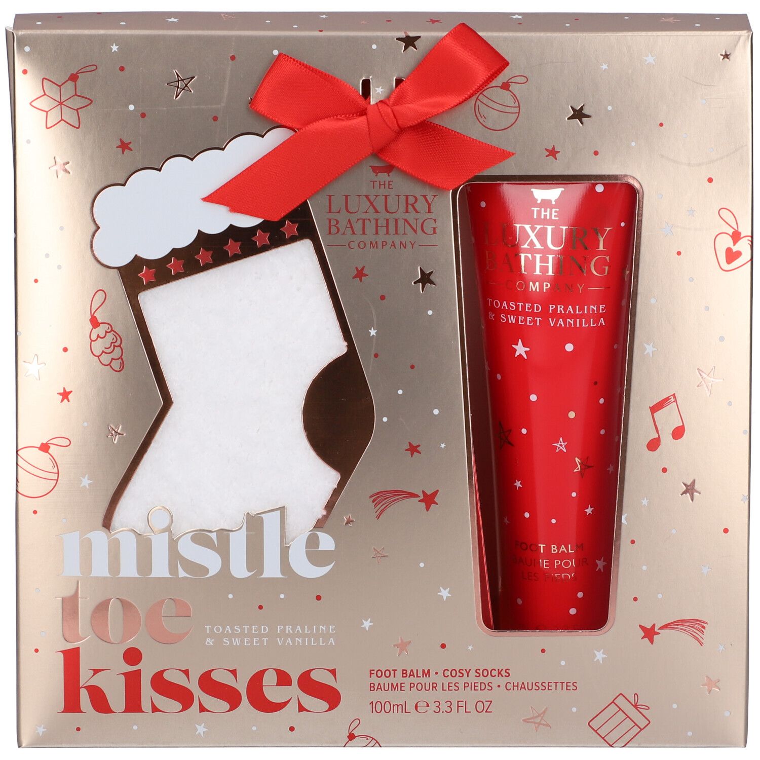 The Luxury Bathing Company Set Regalo Vaniglia Dolce e Pralina Tostata Balsamo Piedi + Calzini Omaggio