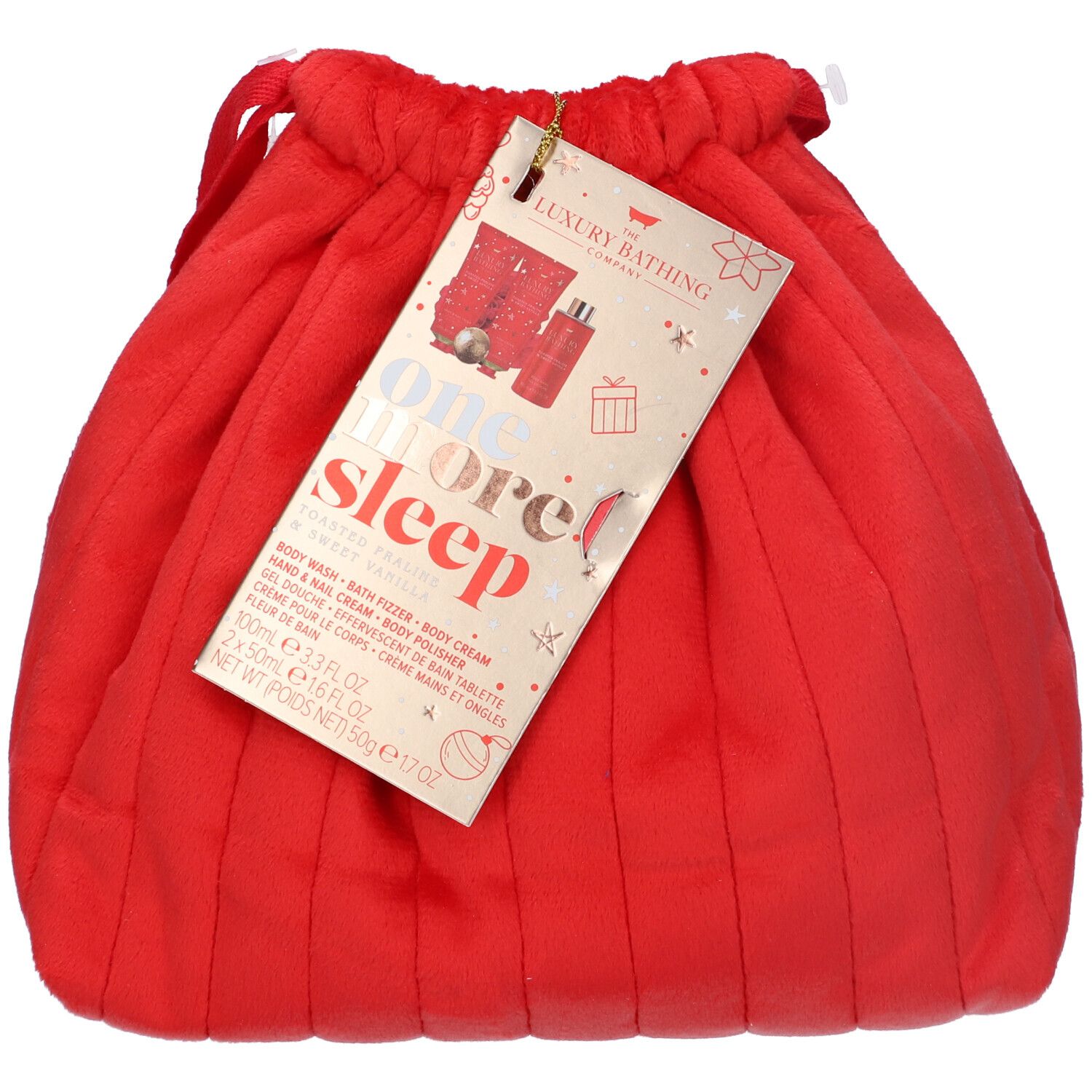 The Luxury Bathing Company Vaniglia Dolce e Pralina Tostata Gel Doccia + Crema Corpo + Crema Mani + Bath Fizzer + Pochette Omaggio