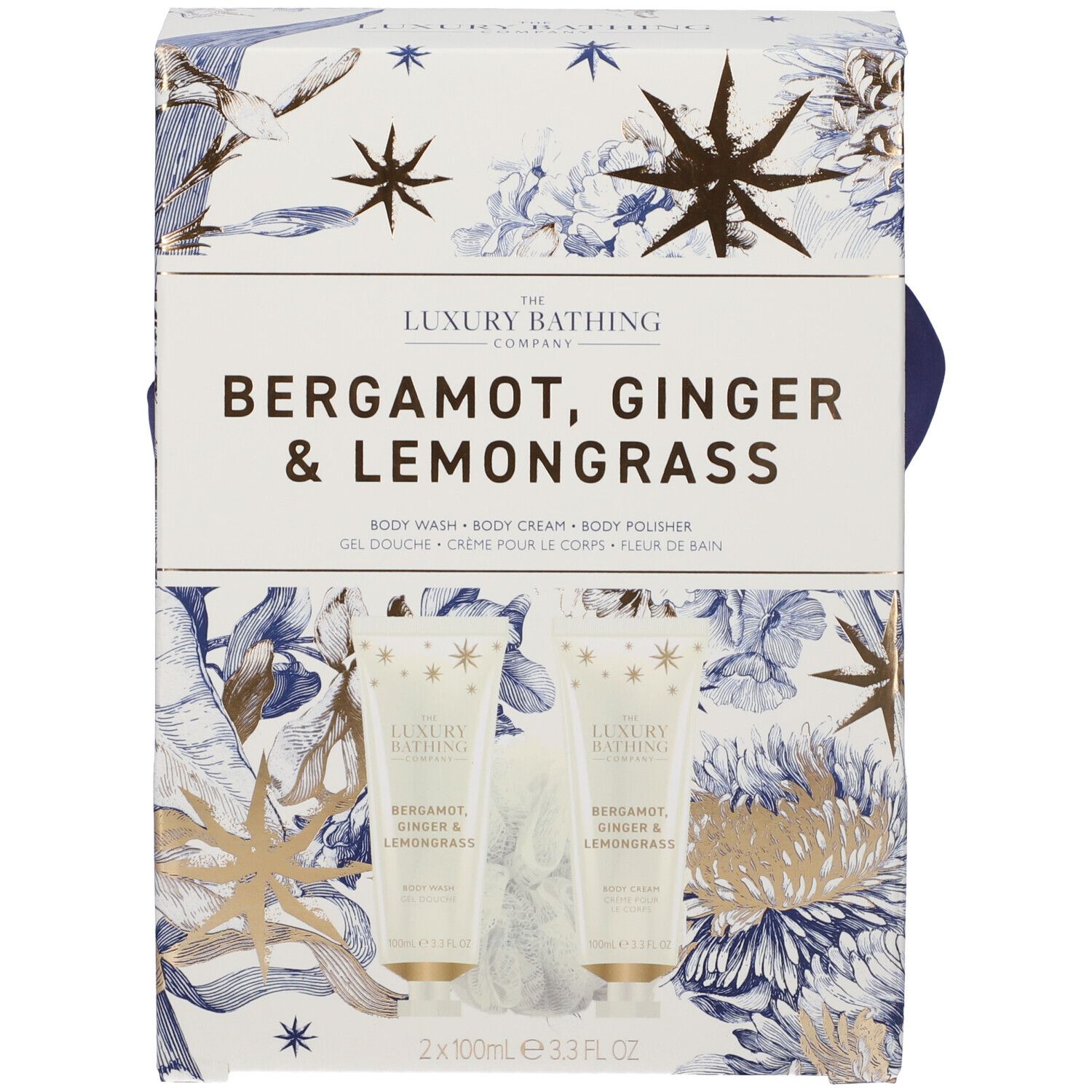 The Luxury Bathing Company Bergamotto, Zenzero & Lemongrass Gel Doccia + Crema Corpo + Spugna Omaggio