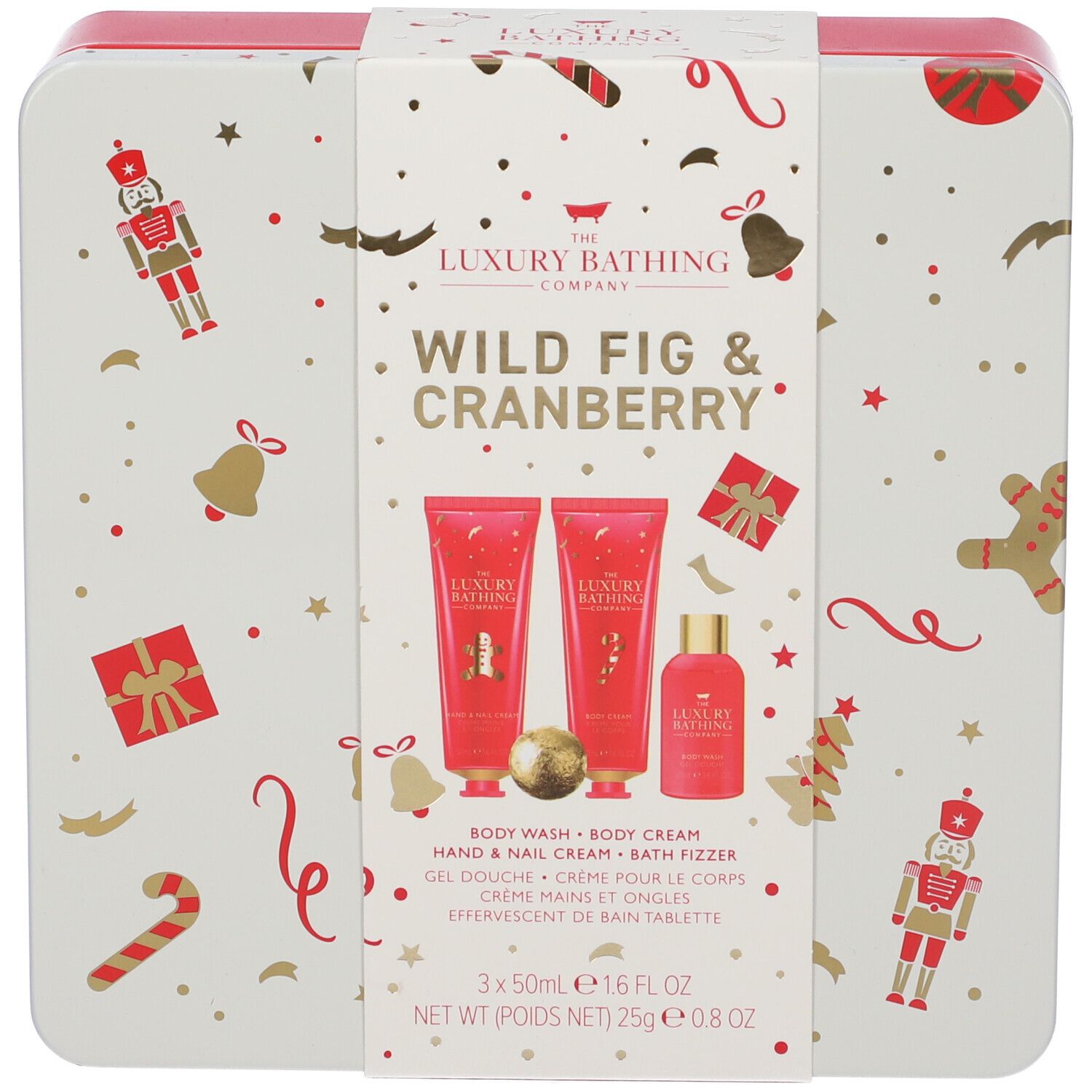 The Luxury Bathing Company Set Regalo Fico Selvatico e Mirtillo Rosso Gel Doccia + Crema Mani e Unghie + Crema Corpo + Bath Fizzer