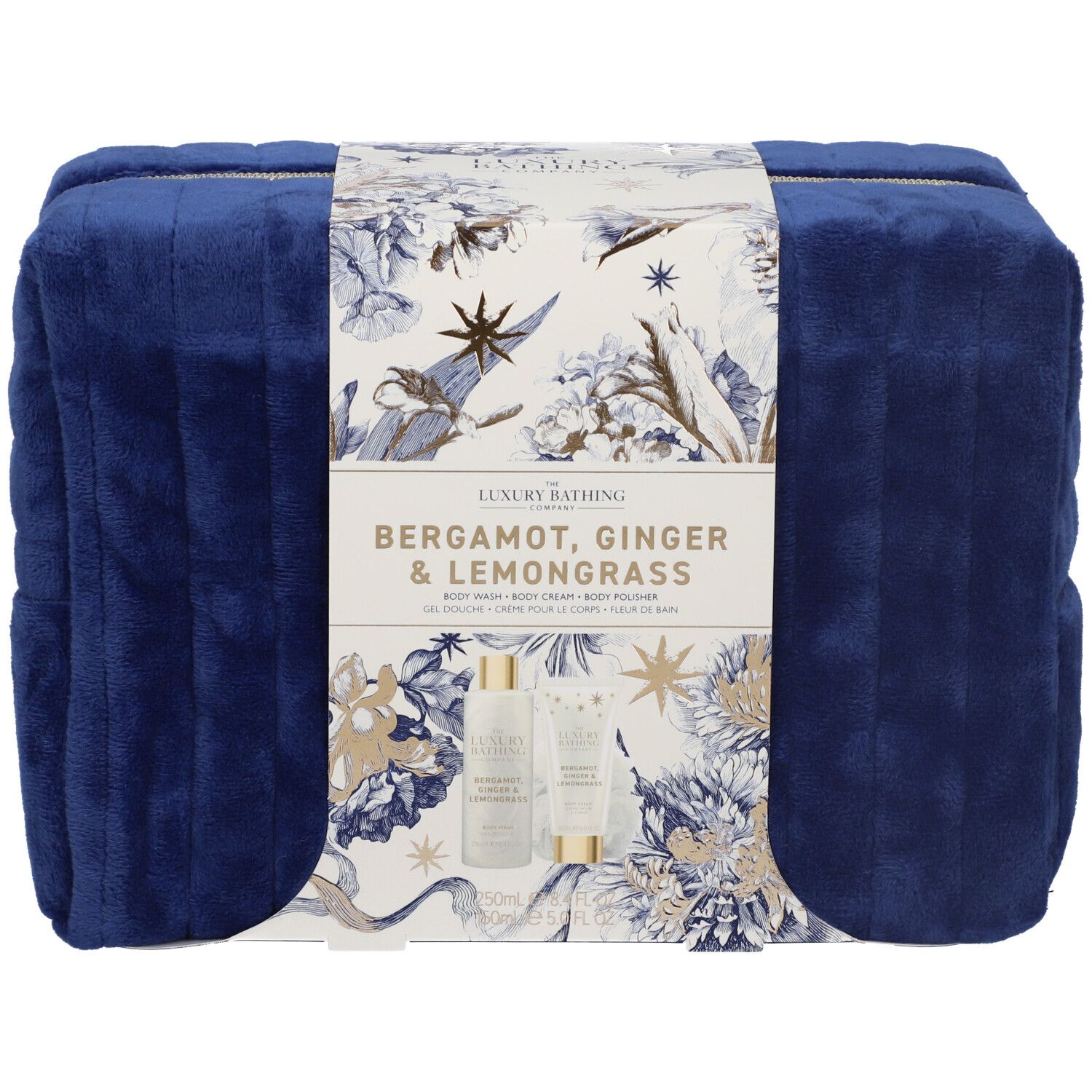 The Luxury Bathing Company Bergamotto, Zenzero & Lemongrass Gel Doccia + Crema Corpo + Pochette + Spugna Corpo Omaggio