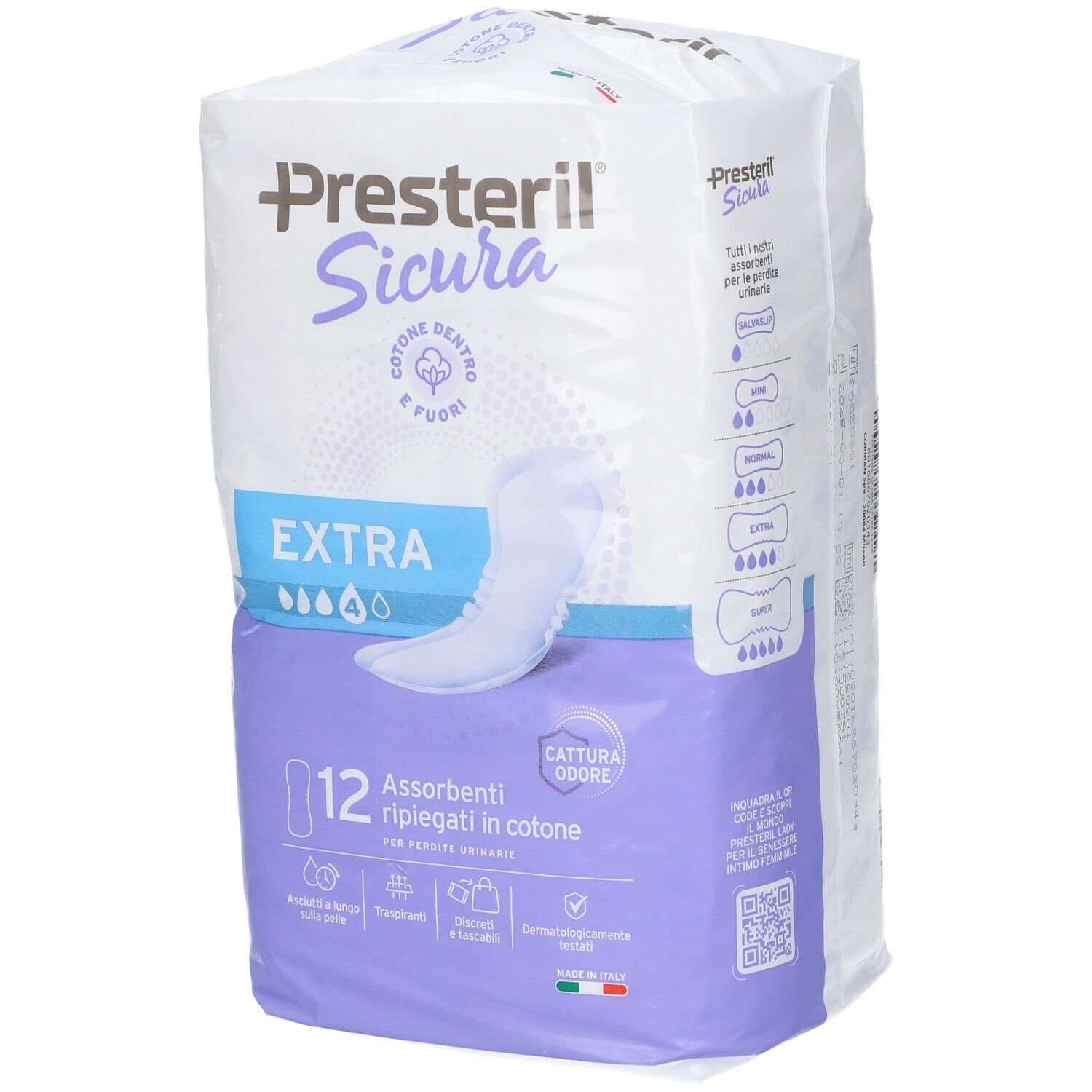Presteril Sicura Assorbenti Extra 12 Pezzi