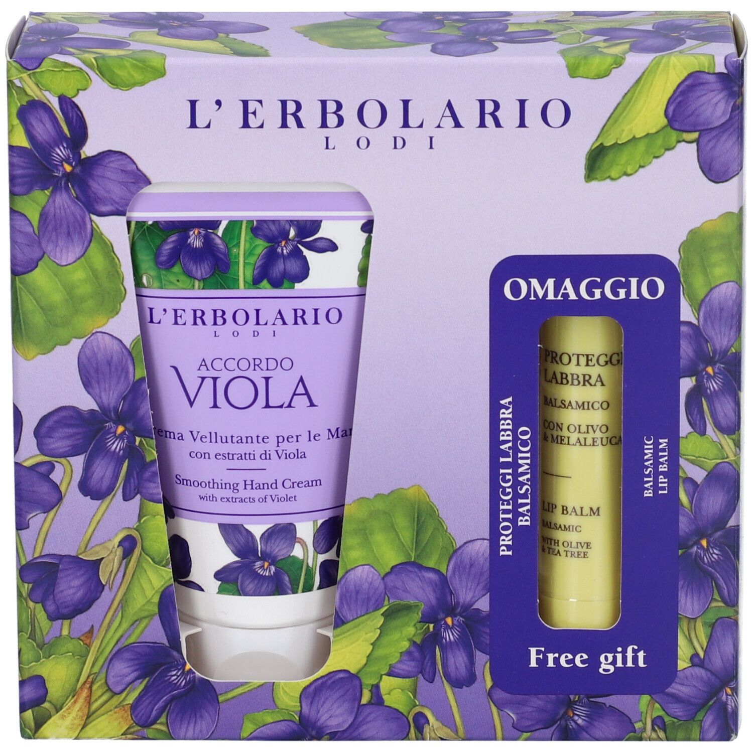 L´Erbolario Crema Mani Accordo Viola e Proteggilabbra in omaggio