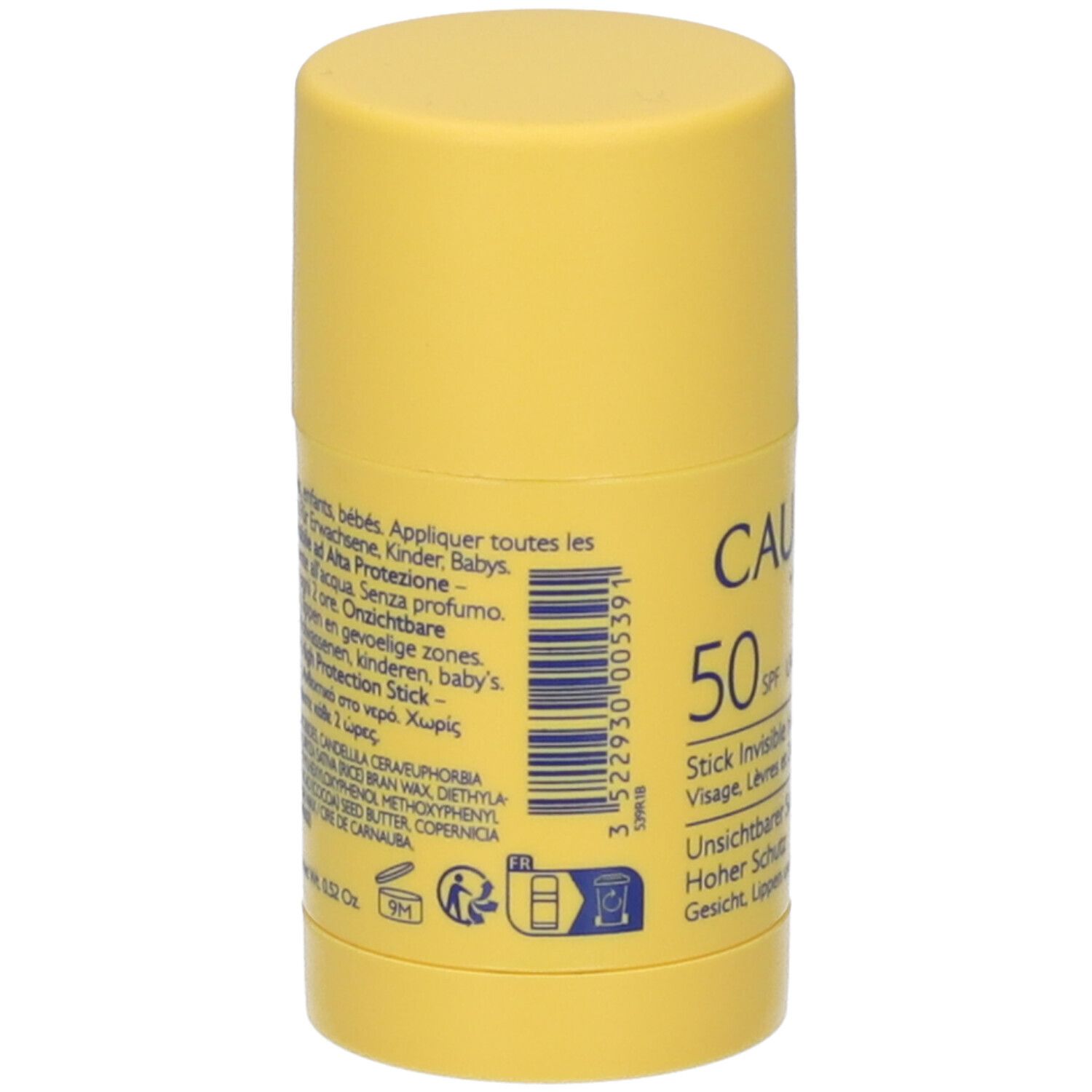 Caudalie Stick Solare SPF 50, invisibile, per viso, labbra e zone sensibili.