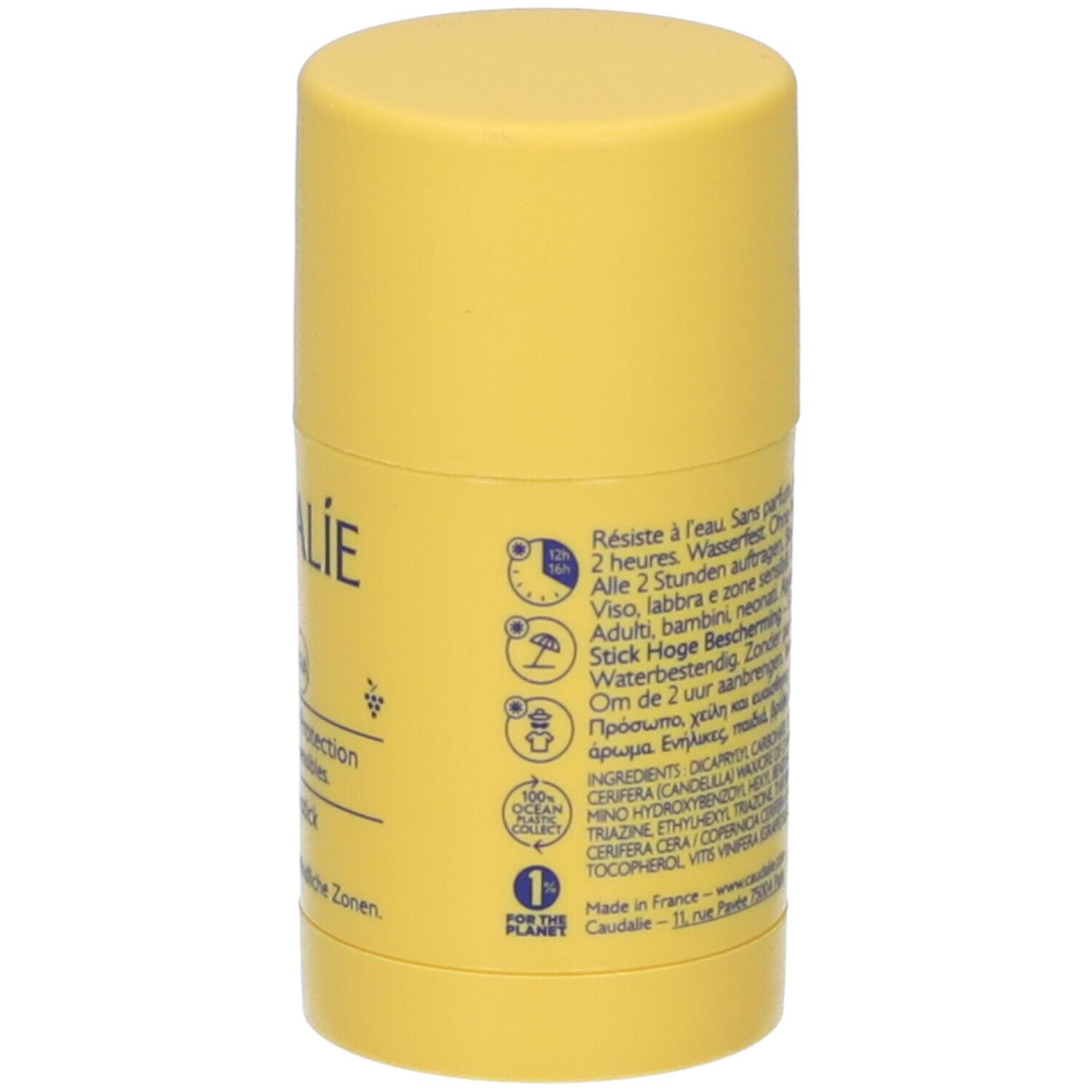 Caudalie Stick Solare SPF 50, invisibile, per viso, labbra e zone sensibili.