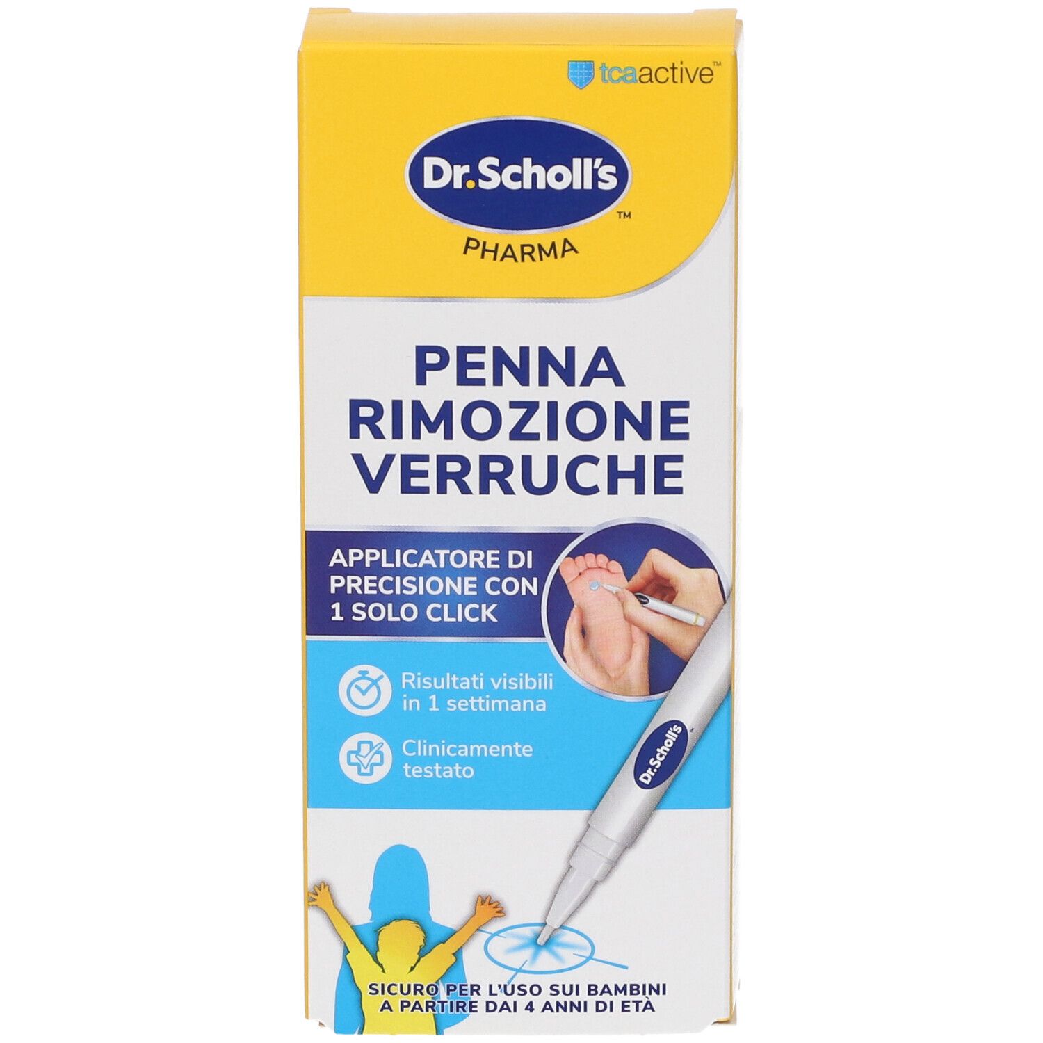 Dr. Scholl's Pharma Penna Rimozione Verruche con applicatore di precisione, istruzioni.