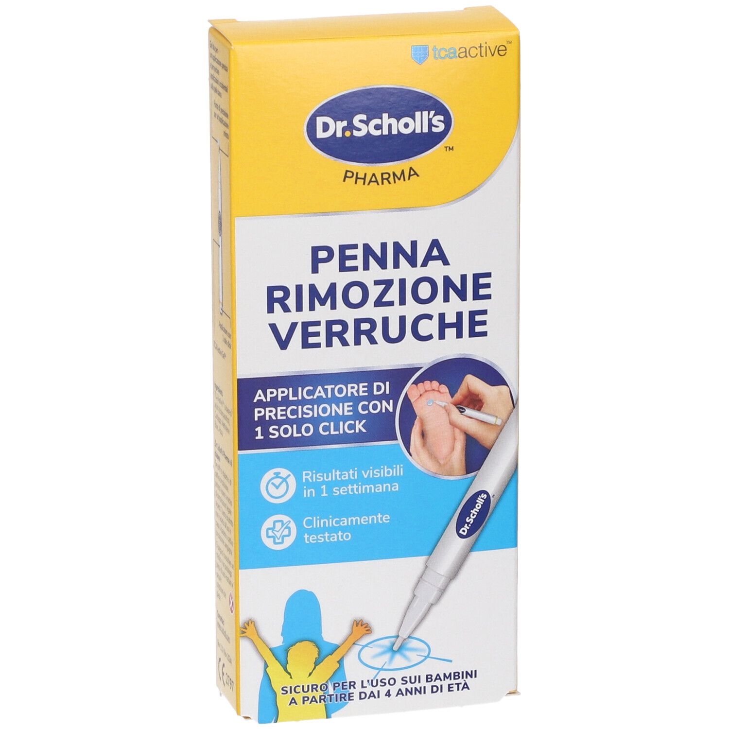 Dr. Scholl's Pharma Penna Rimozione Verruche con applicatore di precisione, testato clinicamente.