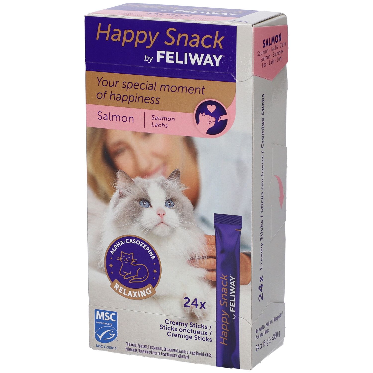 Feliway Happy Snack Salmone 24 Stick - Risparmia il 10% con il codice: ceva0526