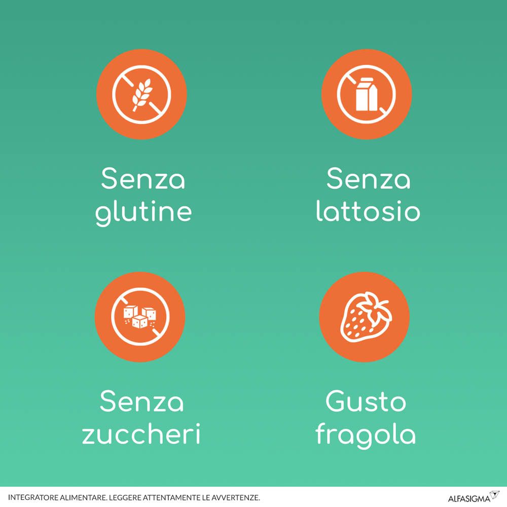 Confezione Yovis Bambini. Contiene 10 flaconcini. Retro con informazioni. Per bambini dai 3 ai 14 anni.