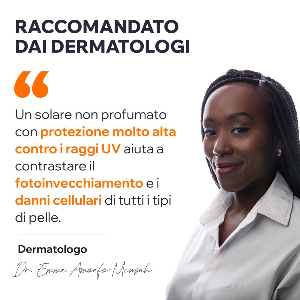 Una dermatologa raccomanda Uriage Bariesun SPF50+ per alta protezione UV e anti-invecchiamento.
