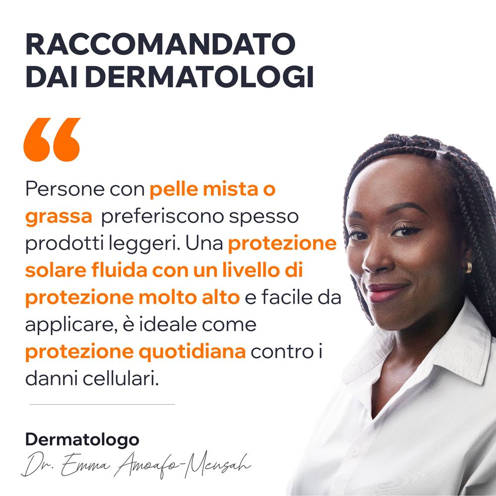 Dermatologa raccomanda crema solare leggera per protezione quotidiana.
