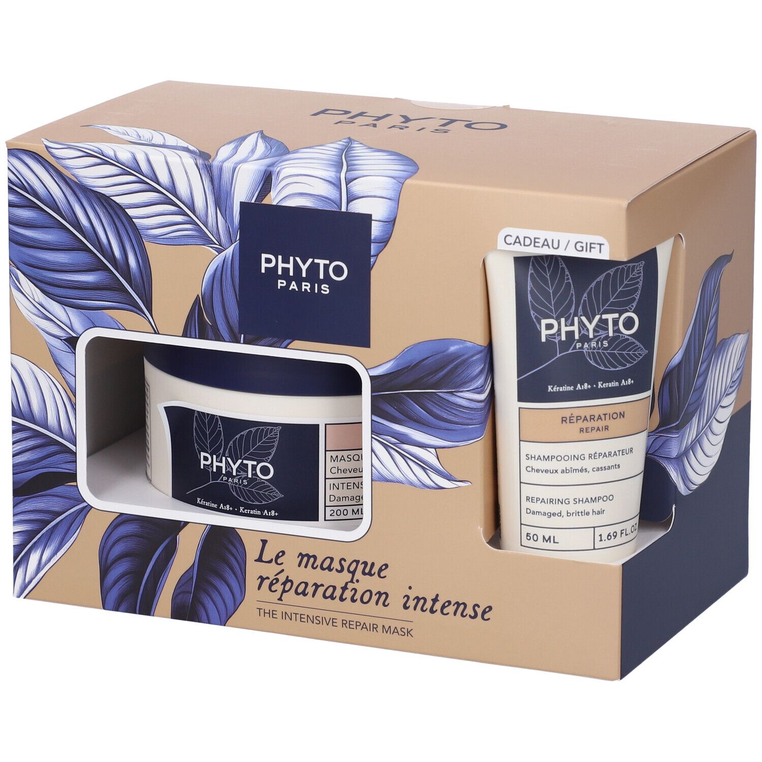 Phyto Paris Cofanetto Regalo Masque Reparation Intense Shampoo + Maschera