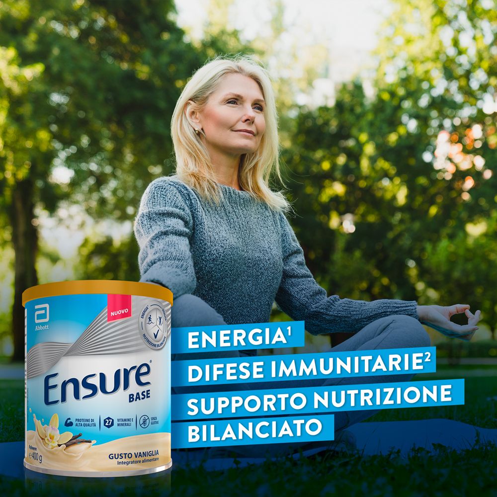 Ensure Base Vaniglia in polvere in lattina, 400g.