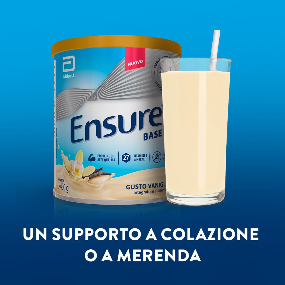 Ensure Base Vaniglia in polvere in lattina, 400g.