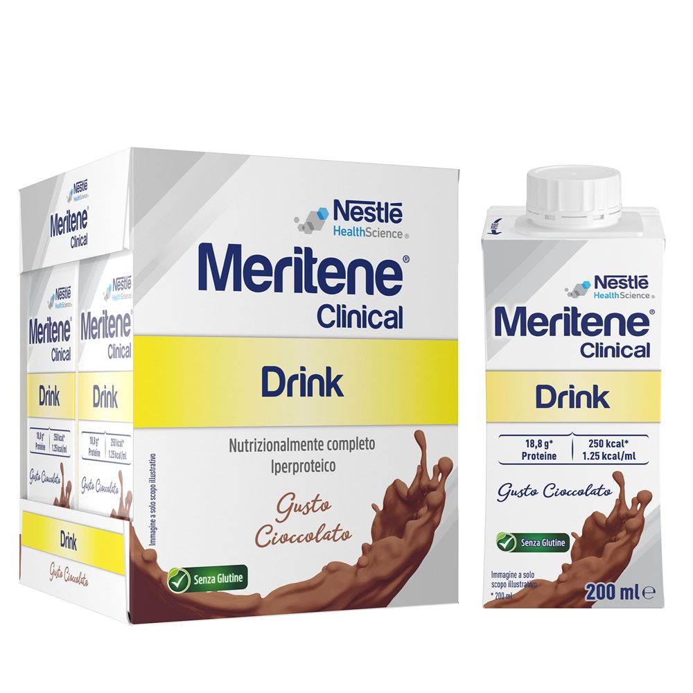 Meritene Clinical Drink gusto Cioccolato 4 pezzi da 200ml