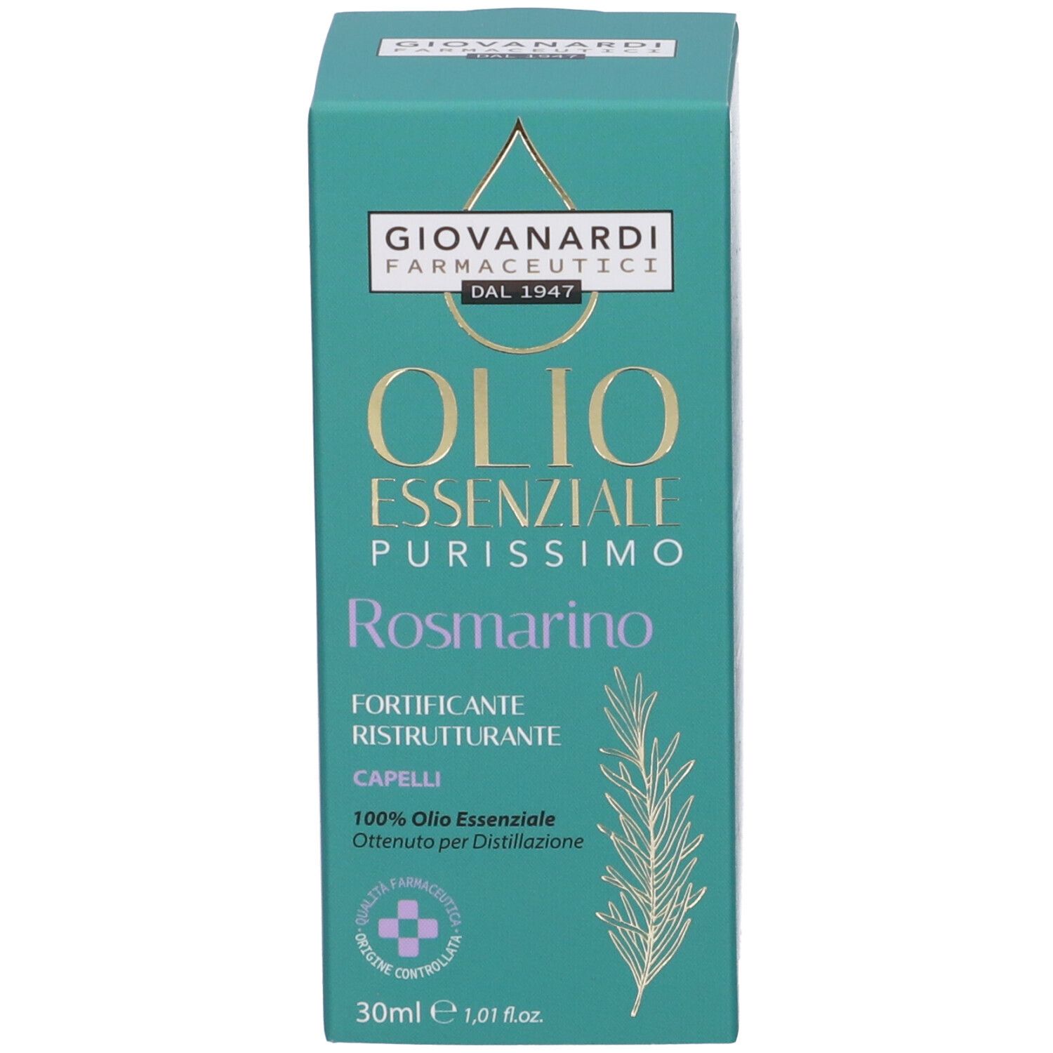 Confezione verde del prodotto. Nome e logo del prodotto sulla confezione. Informazioni testuali e illustrazione.