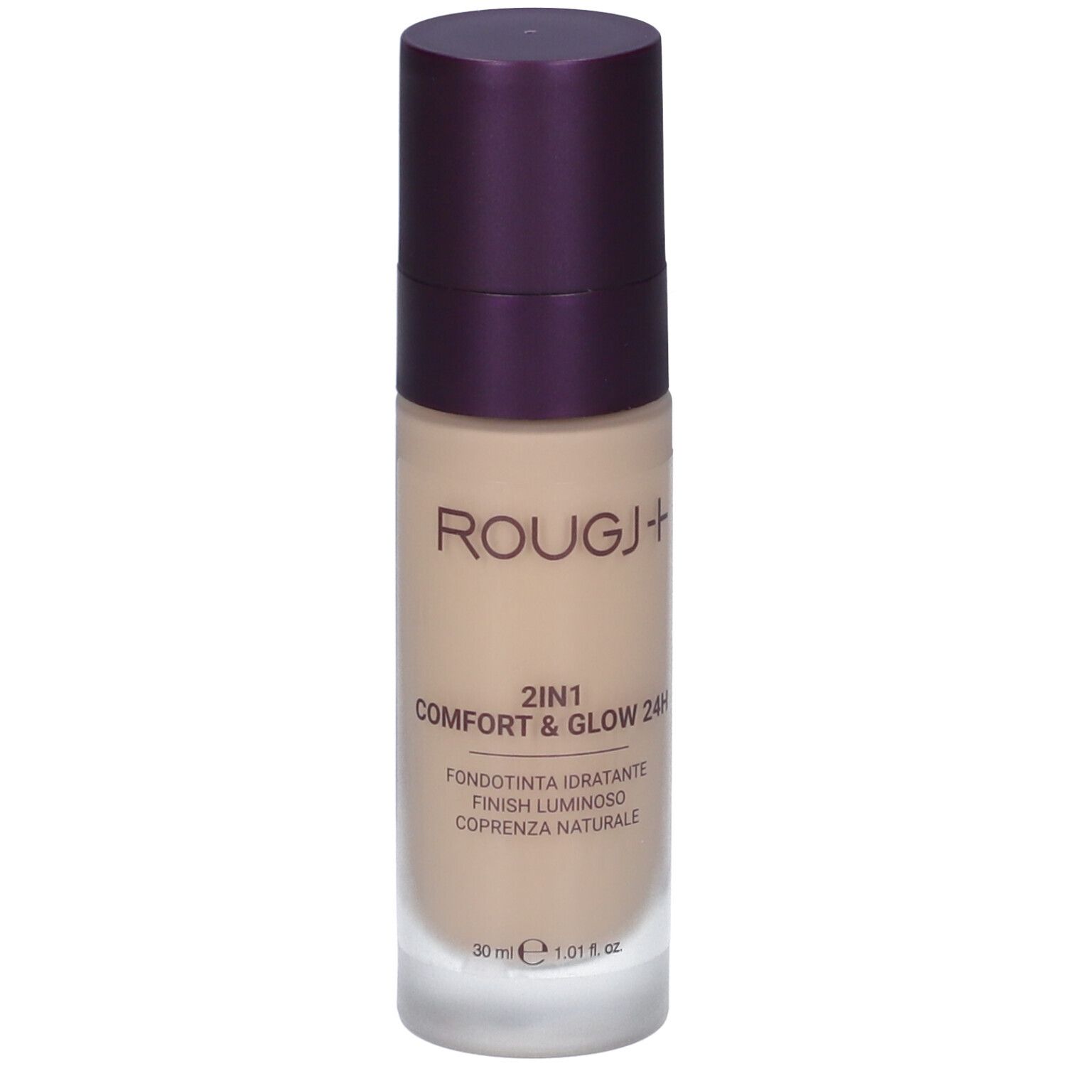 Rougj+ 2In1 Comfort & Glow 24H Fondotinta Idratante Luminoso Colore 02 Light Beige