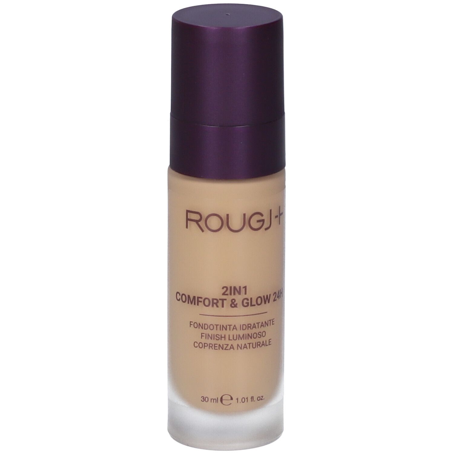 Rougj+ 2In1 Comfort & Glow 24H Fondotinta Idratante Luminoso Colore 04 Amber