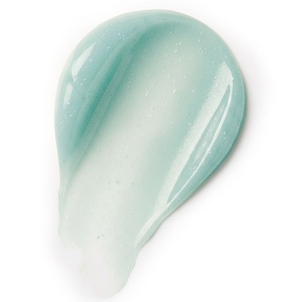 Striscia di balsamo verde. La texture è liscia e leggermente granulosa.