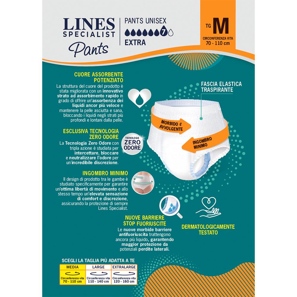 Retro confezione Lines Specialist Pants. Informazioni su caratteristiche, taglie e utilizzo.