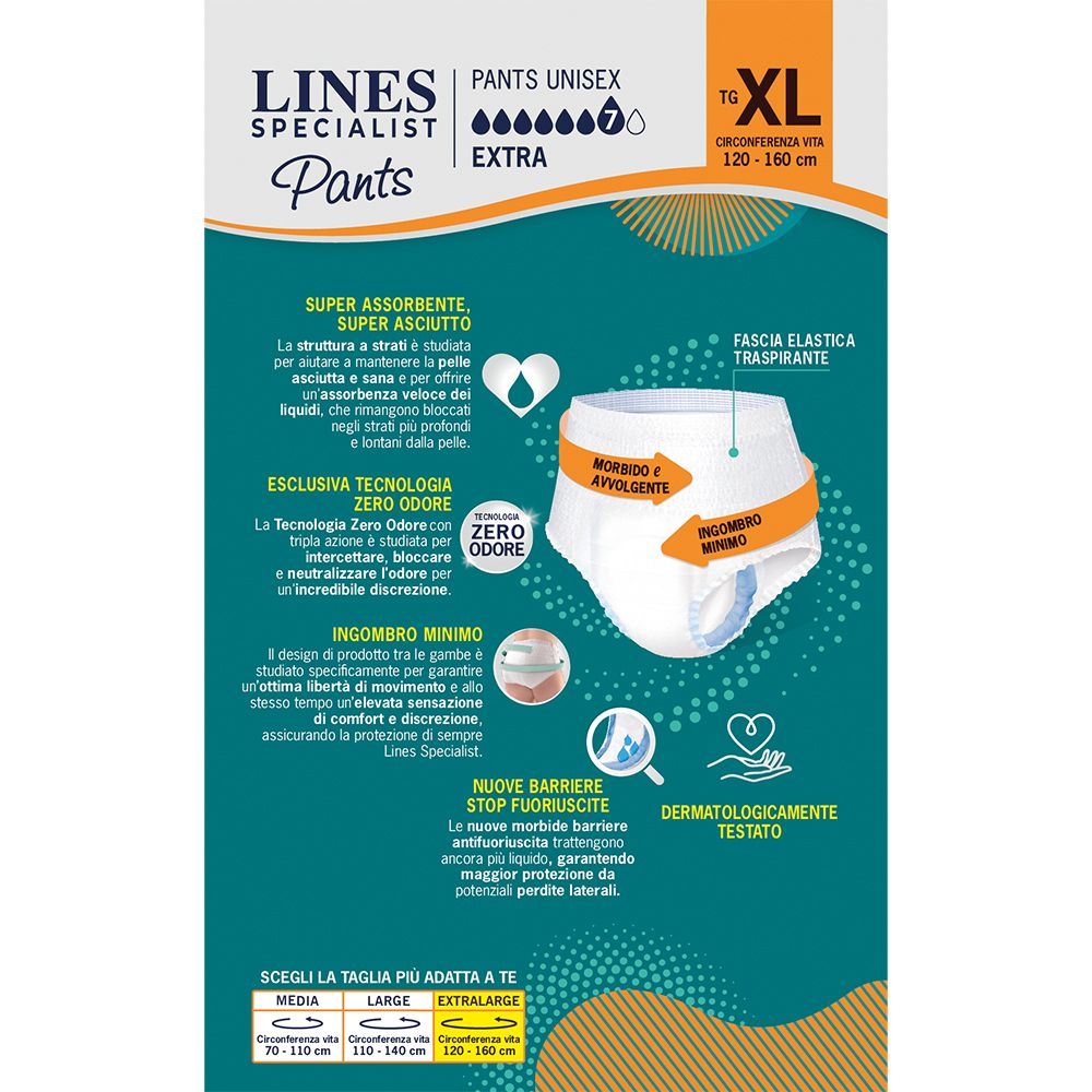 Retro confezione Lines Specialist Pants Unisex Extra XL. Informazioni su caratteristiche, taglie e smaltimento.