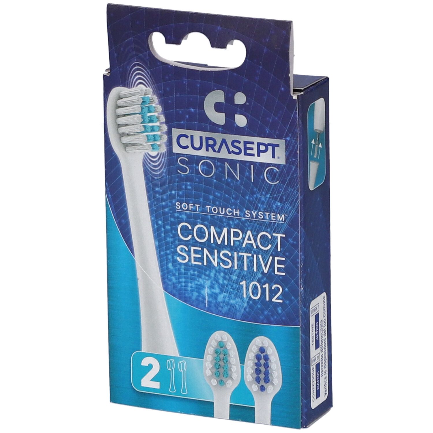 Curasept Testine Ricambio Spazzolino Sonic Compact Sensitive 1012