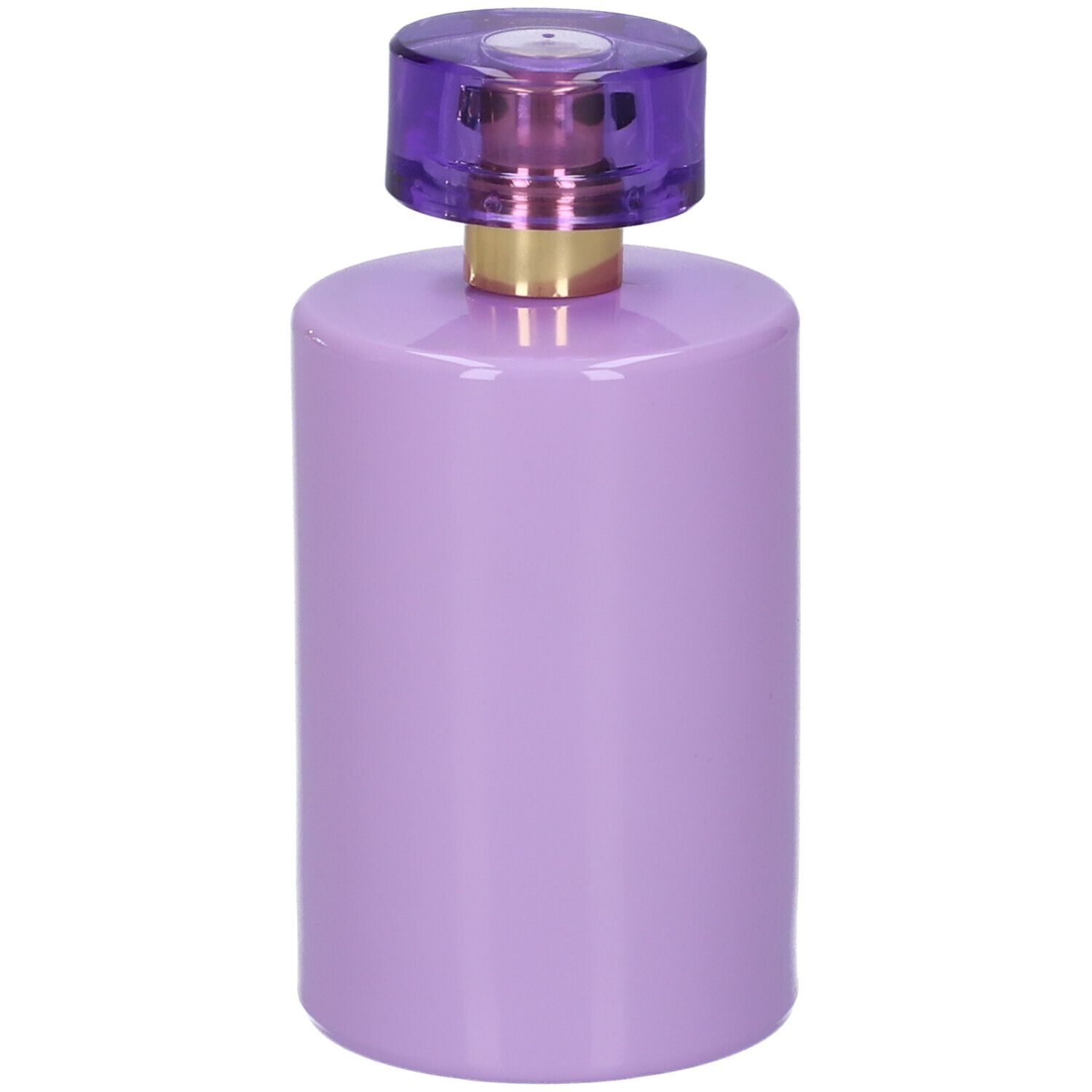 Flacone lilla con vaporizzatore. Senza scritte. Tappo lilla.