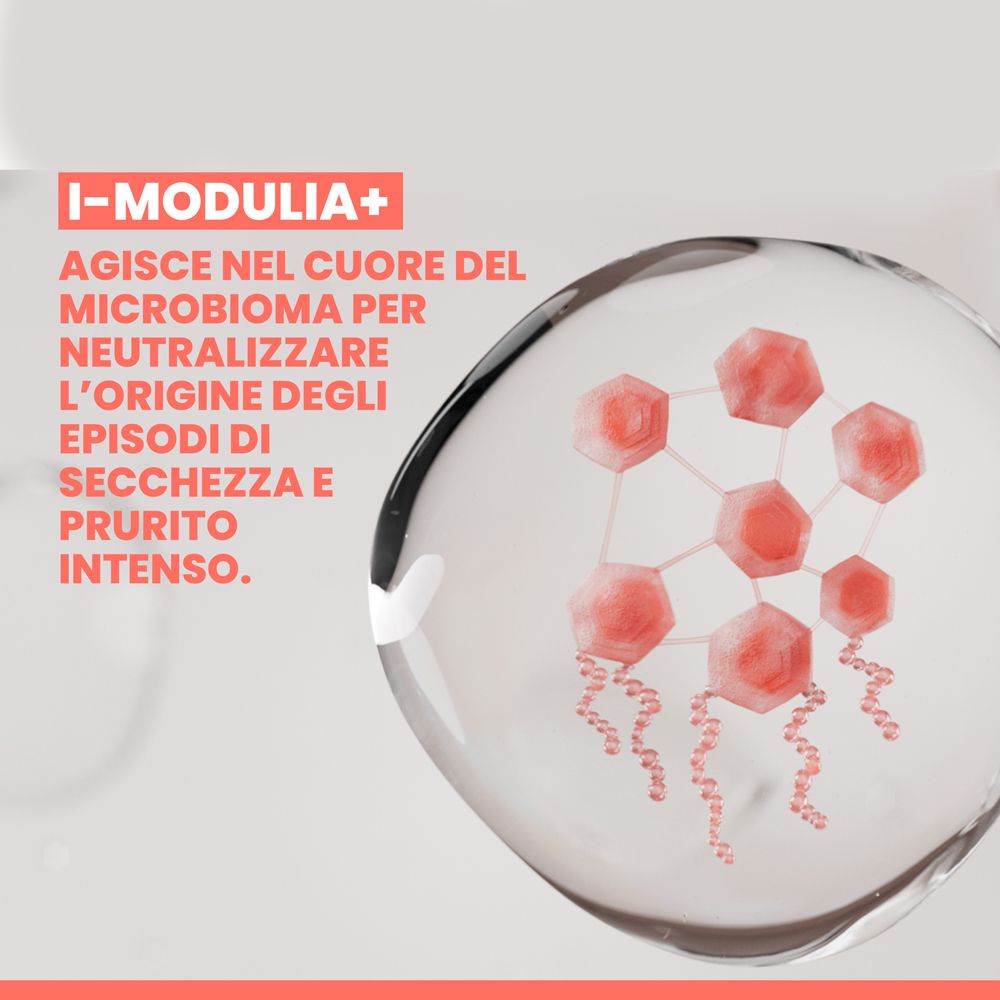 Rappresentazione astratta di molecole in una bolla.