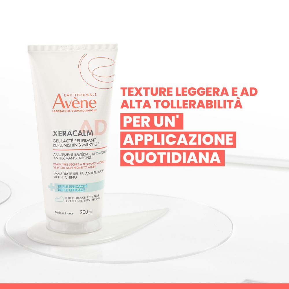 Flacone Avene XeraCalm Gel Latte Relipidante, 200ml.