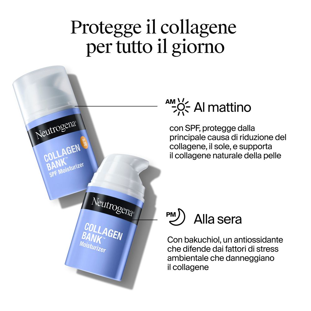 Neutrogena Collagen Bank Moisturizer protegge e supporta il collagene.
