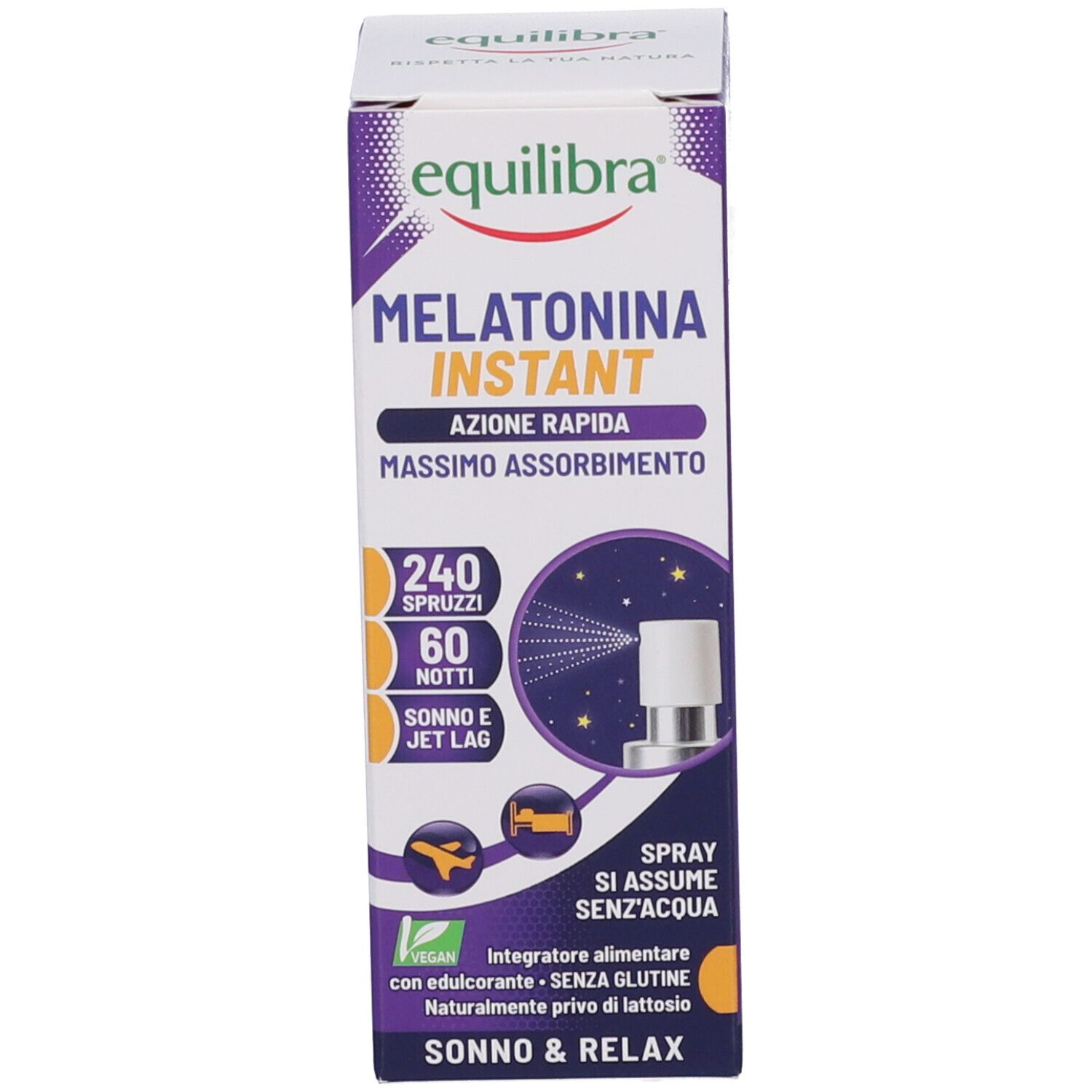 Confezione del prodotto. Confezione con testo e logo. Contiene informazioni sul prodotto.