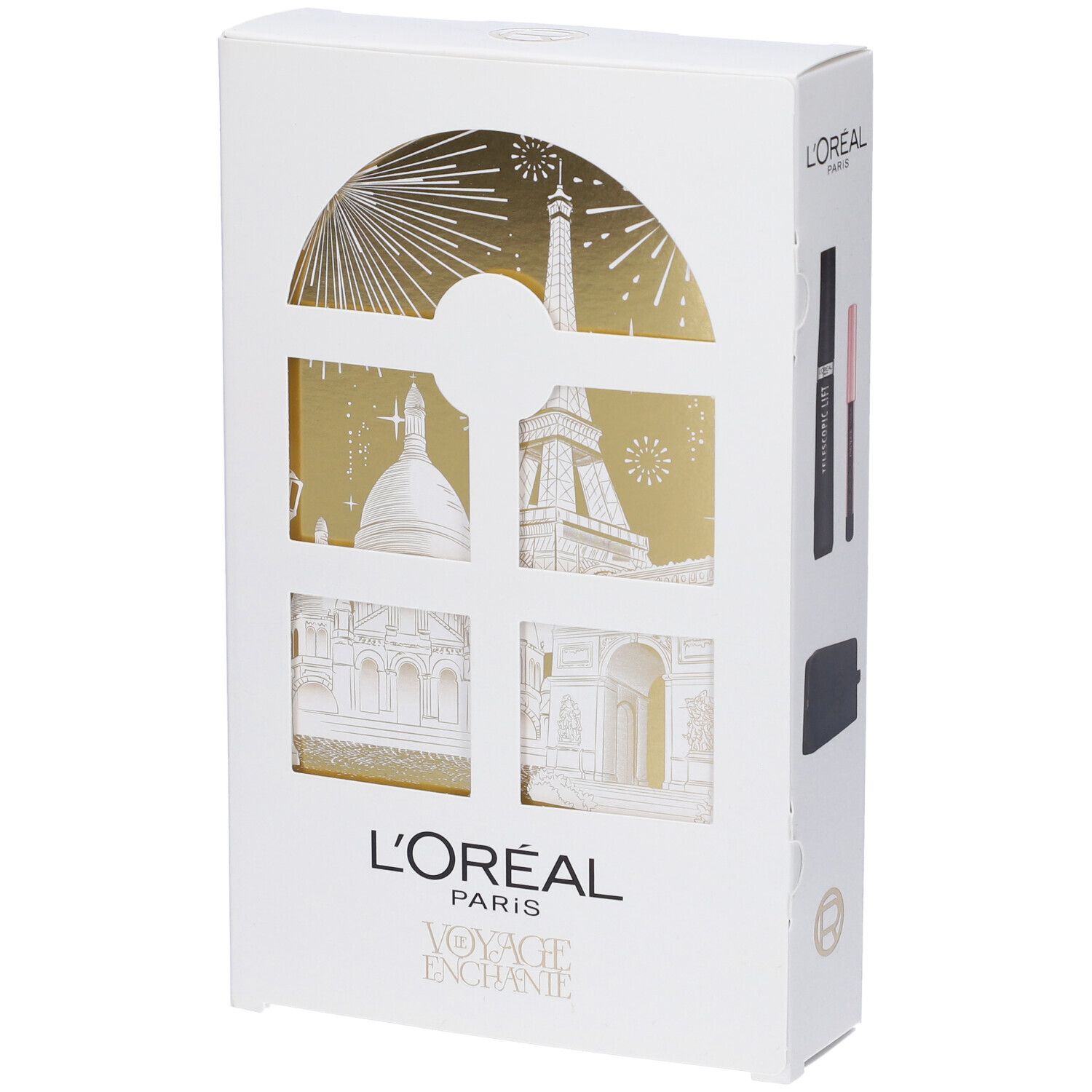 Pochette Telescopic 2025 Mascara Telescopic Classico Nero + Mini‑Matita Occhi Nero Paradise Le Khol + Pochette Nero Velluto