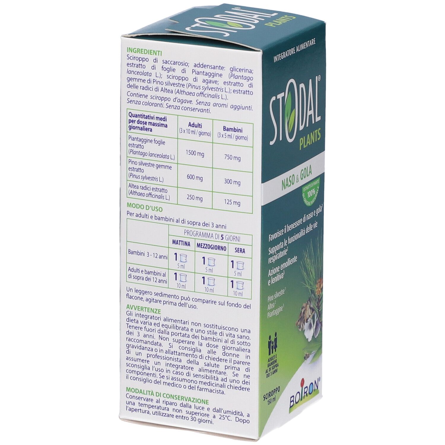 Confezione da 36 pastiglie Stodal Plants per naso e gola.