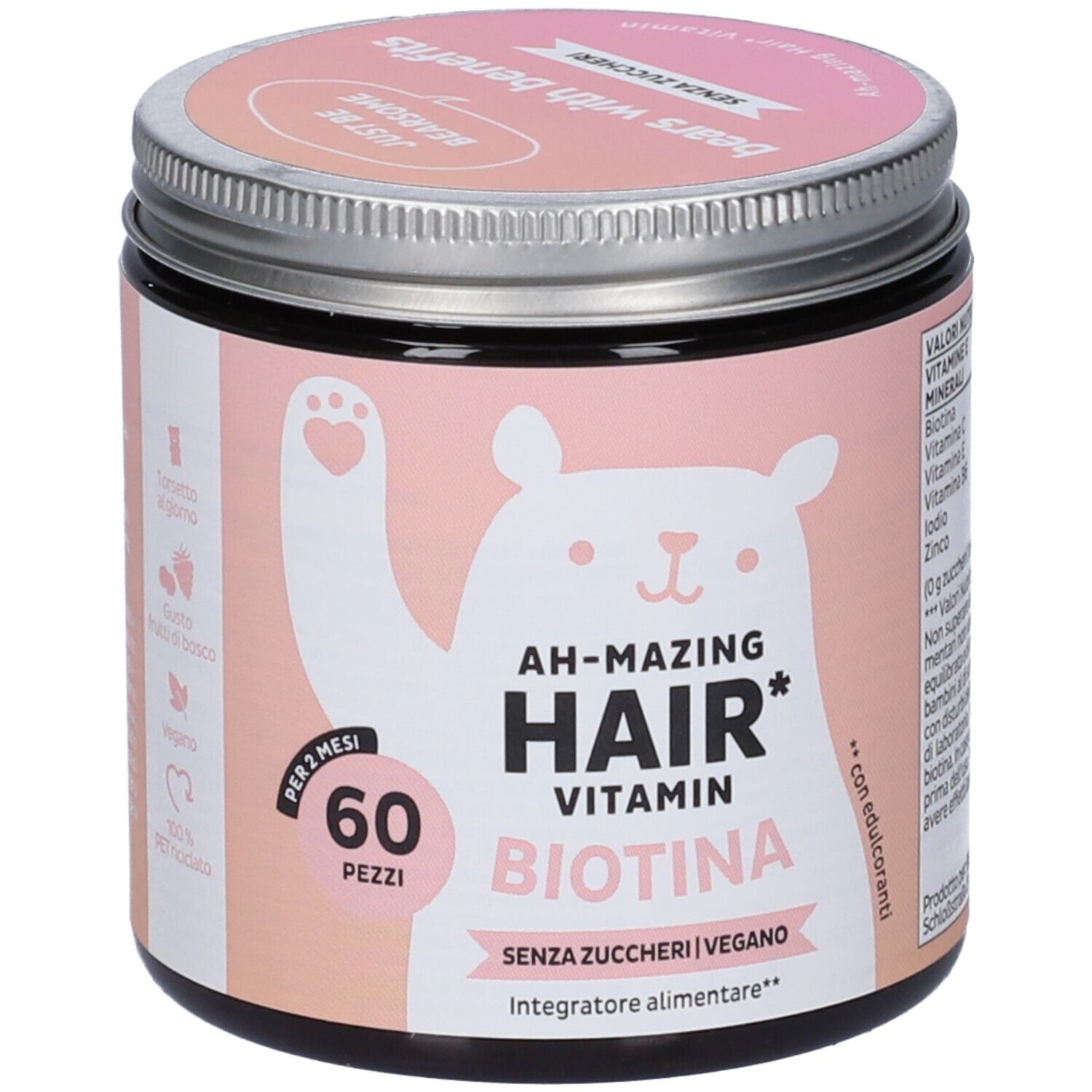 Bears With Benefits Ah-Mazing Hair Vitamins Con Biotina Caramelle Gommose