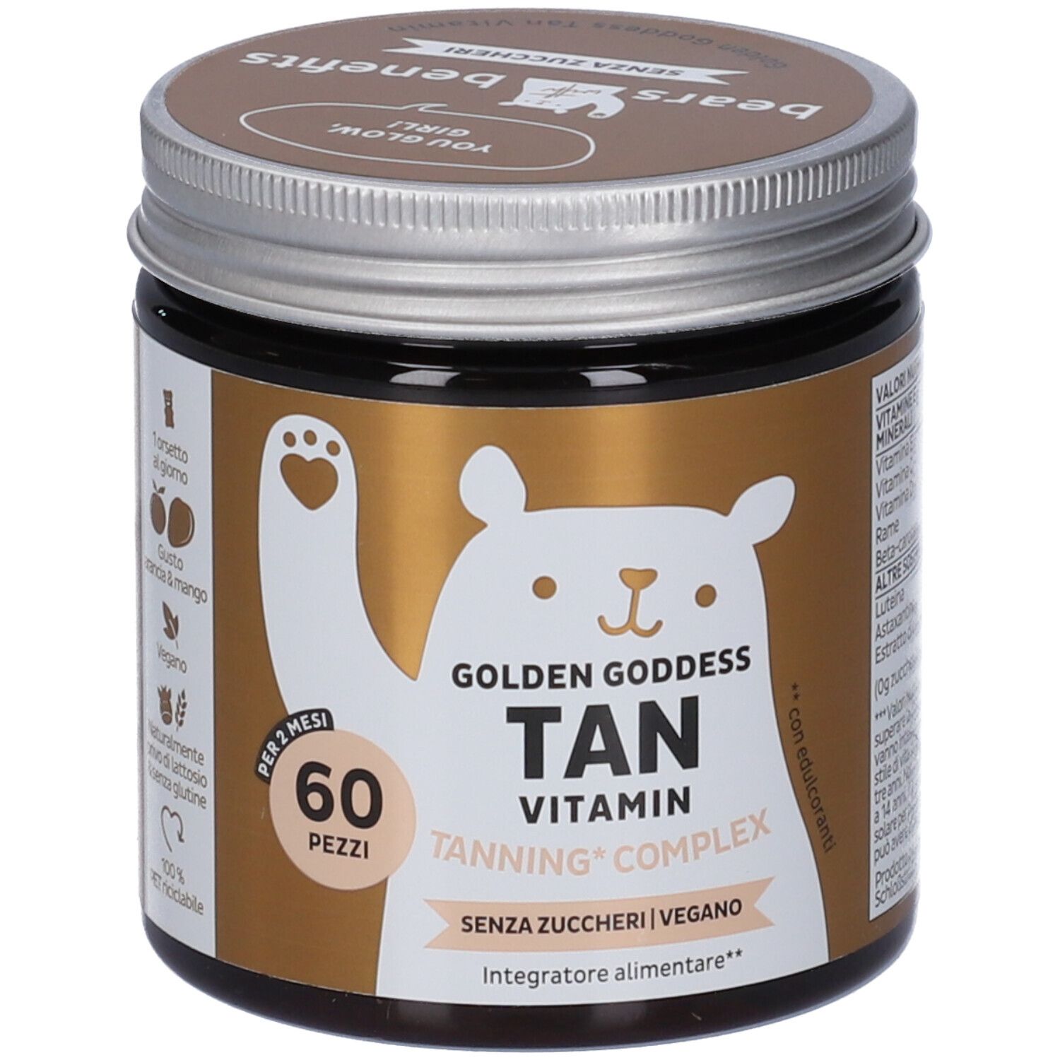 Bears with Benefits Golden Goddess Tan Vitamin Caramelle Gommose
