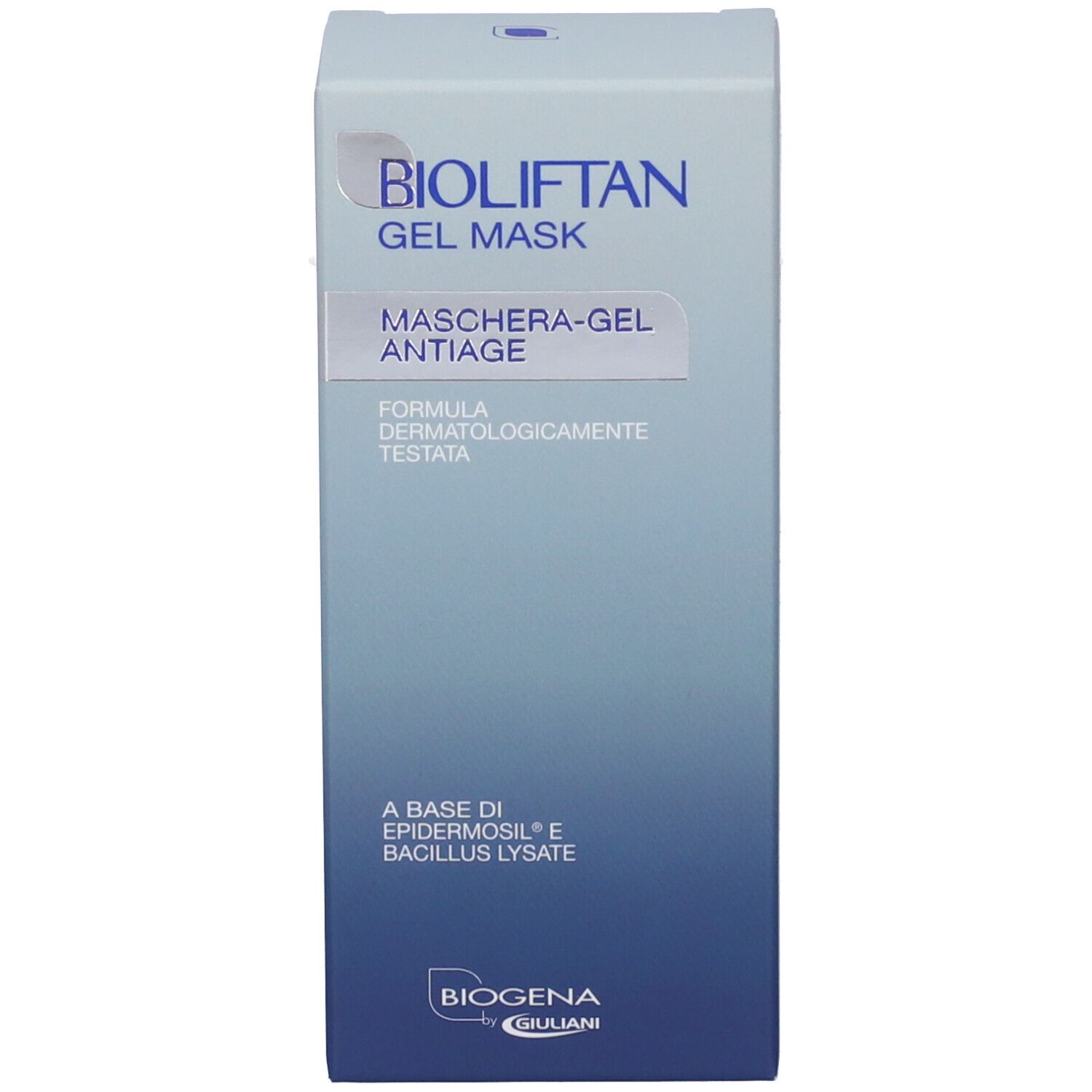 Fronte del cofanetto Bioliftan Gel Mask Antiage.