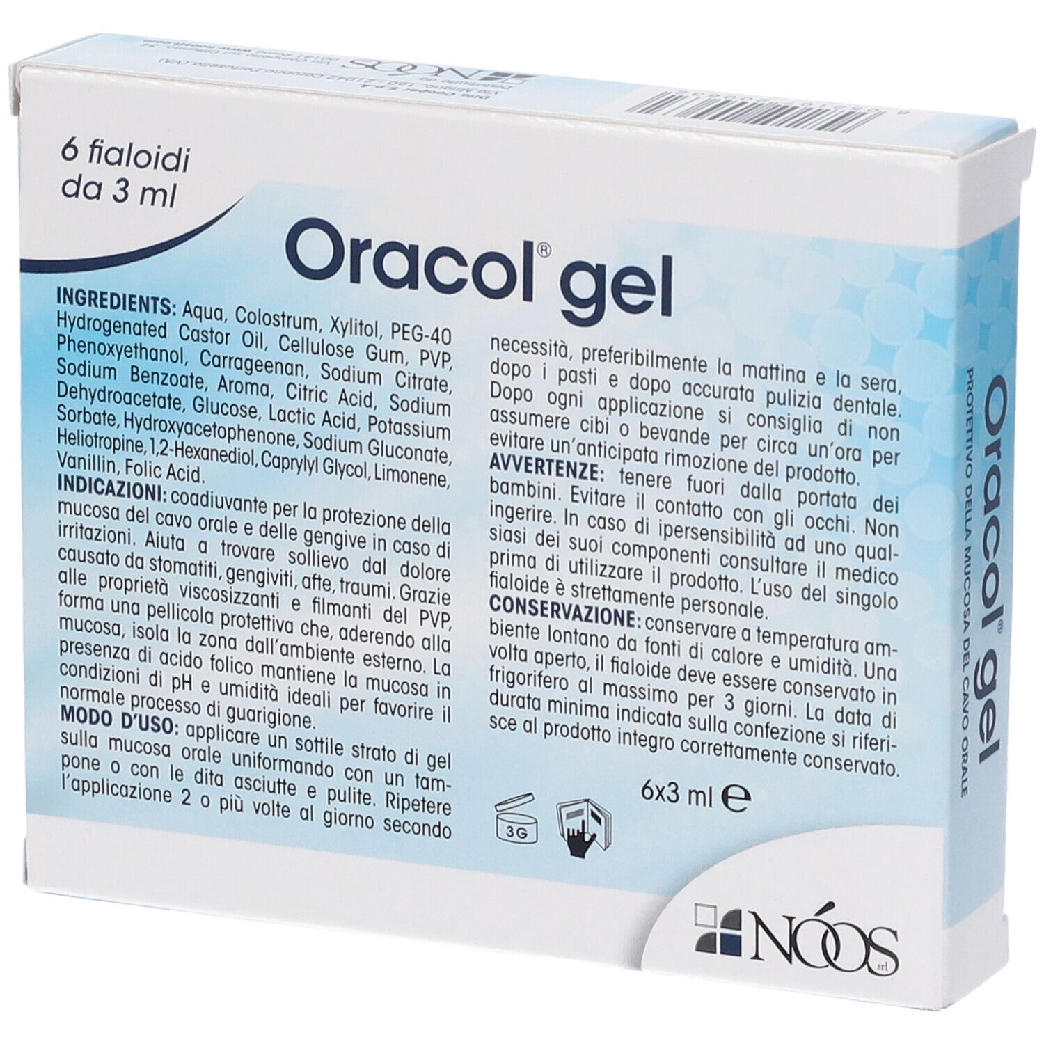 Oracol Gel: 6 flaconcini da 3 ml.