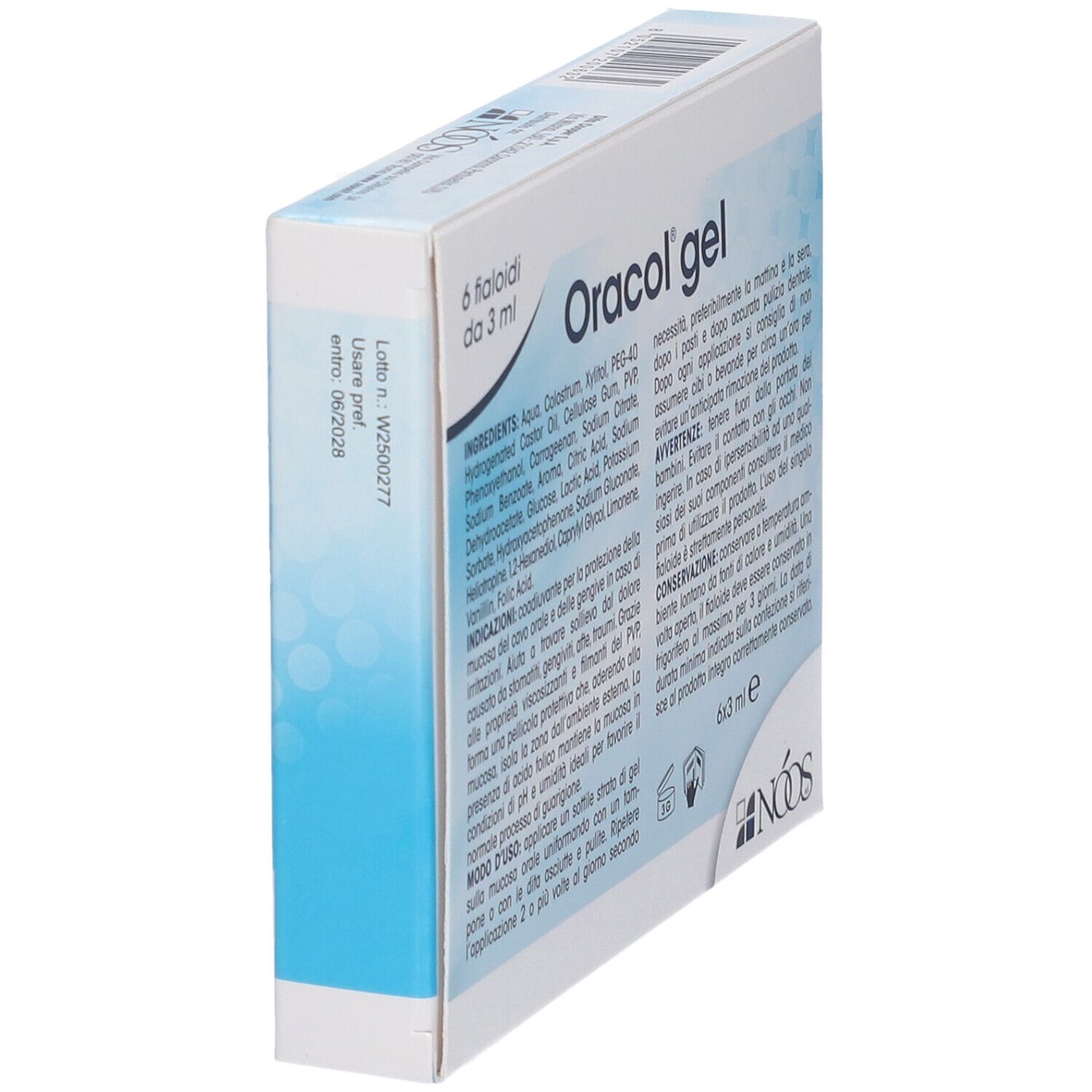 Confezione Oracol Gel, 6 bustine da 3 ml.