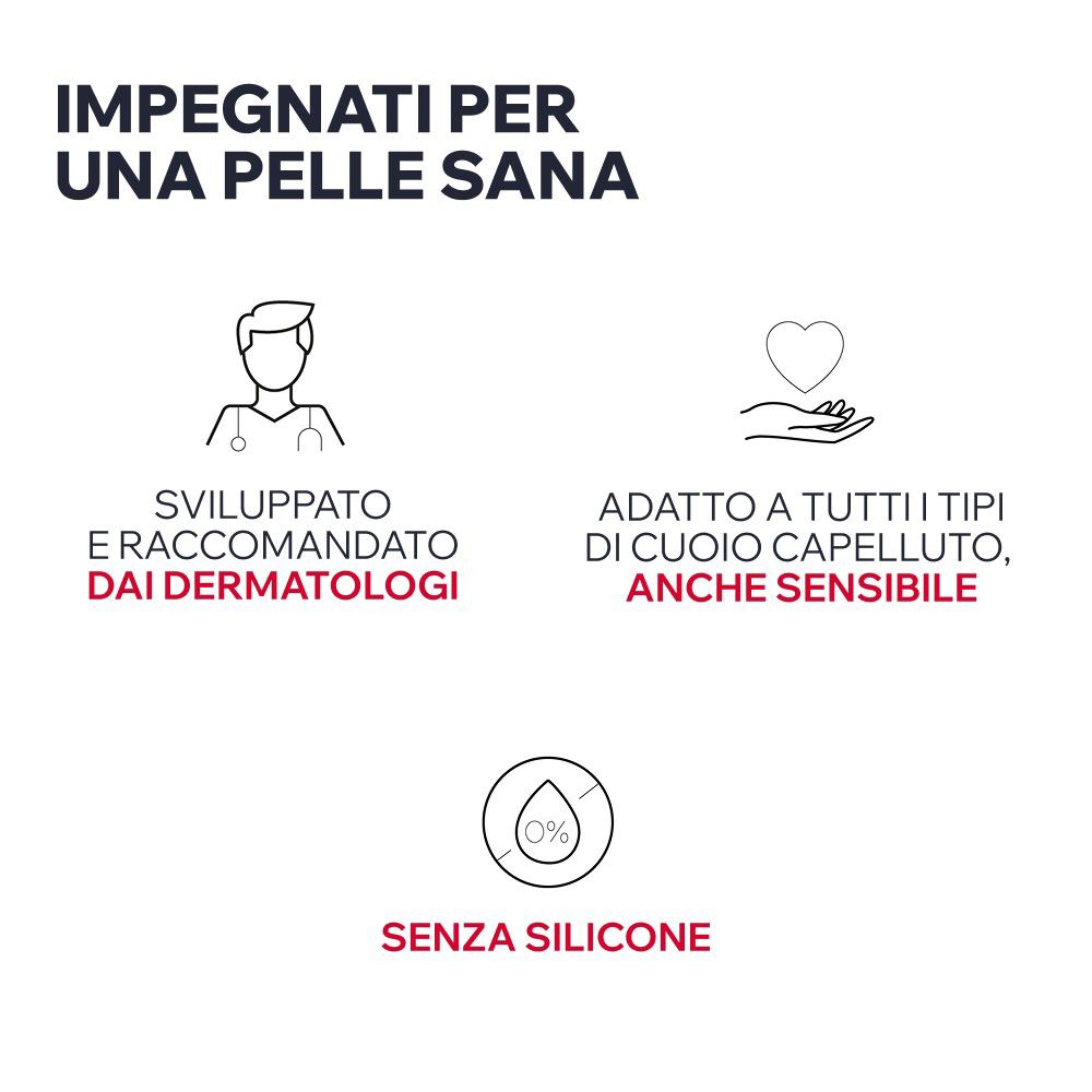Icone per sviluppo dermatologico, idoneità per cuoio capelluto sensibile, senza silicone.