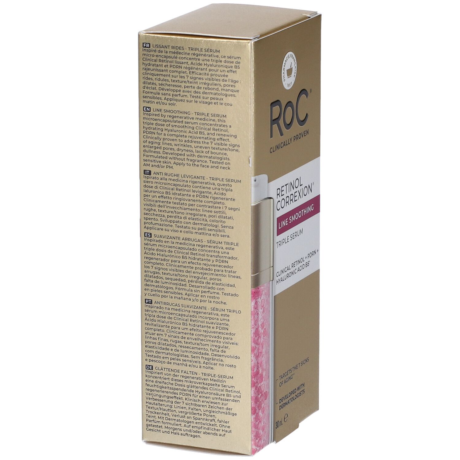 Confezione di siero RoC Retinol Correxxion, 30 ml.