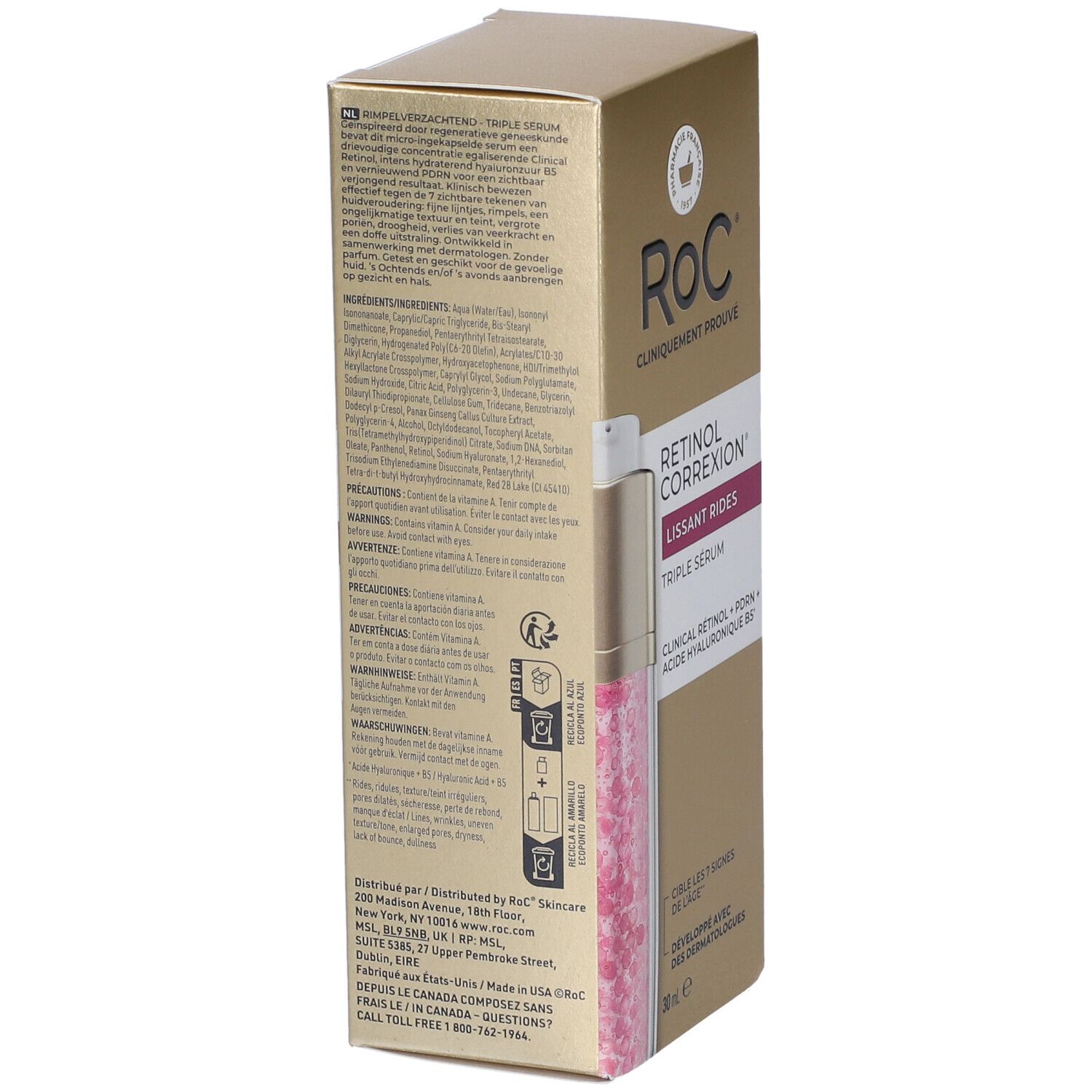 Confezione RoC Retinol Correxion Triple Serum, 30ml.