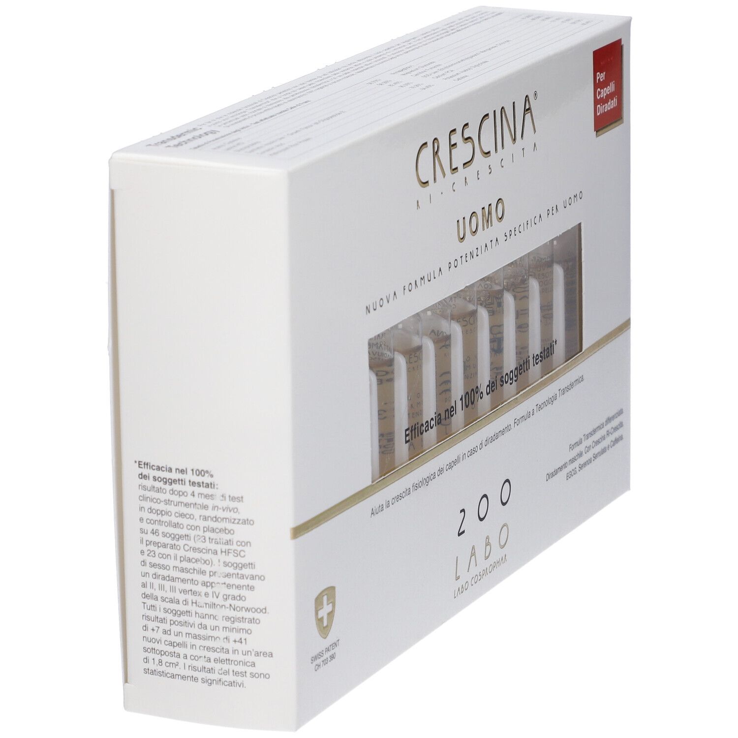 Scatola Crescina Uomo con 20 fiale per uomo.