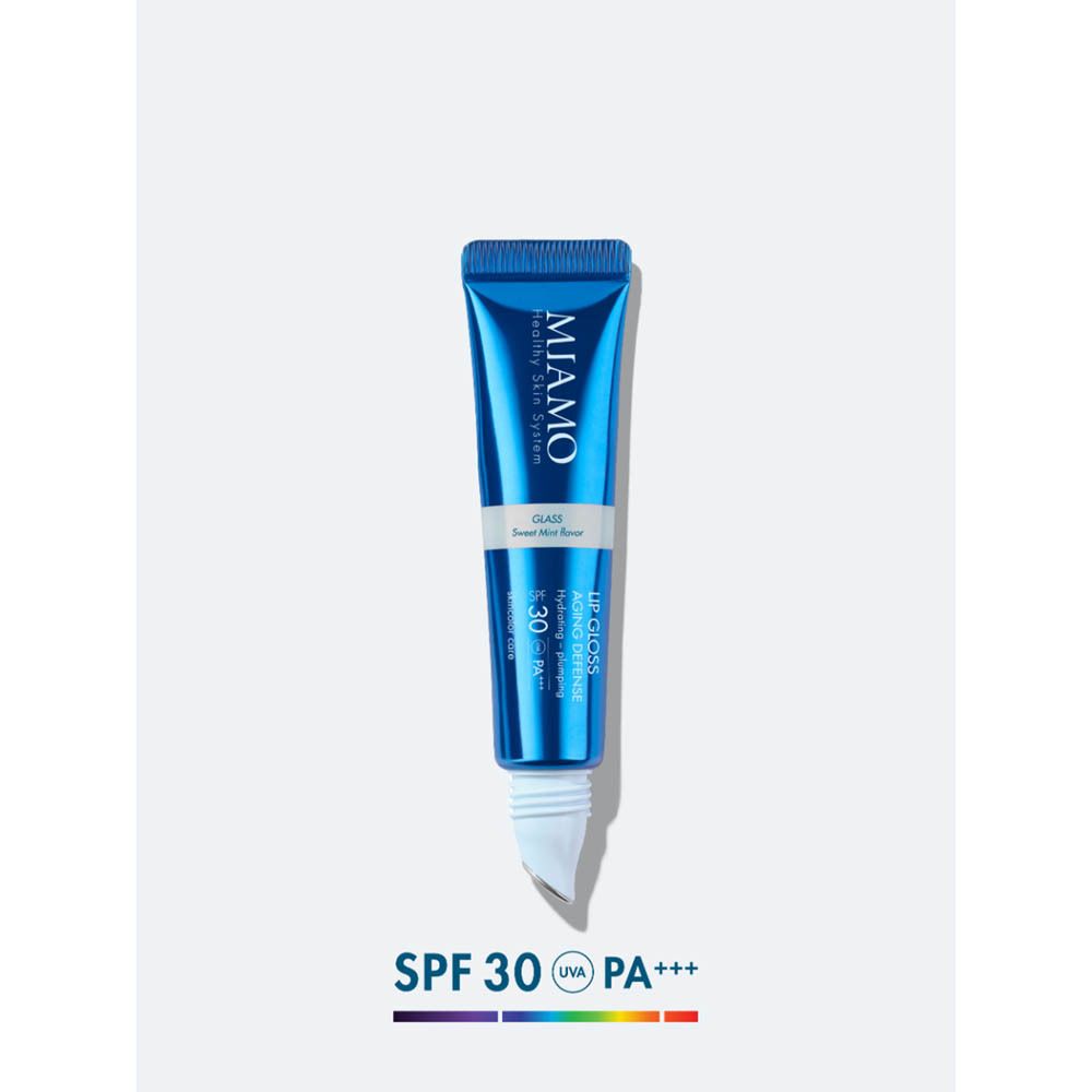 Miamo Lip Gloss Aging Defense SPF 30+ Tono Glass Gusto Menta