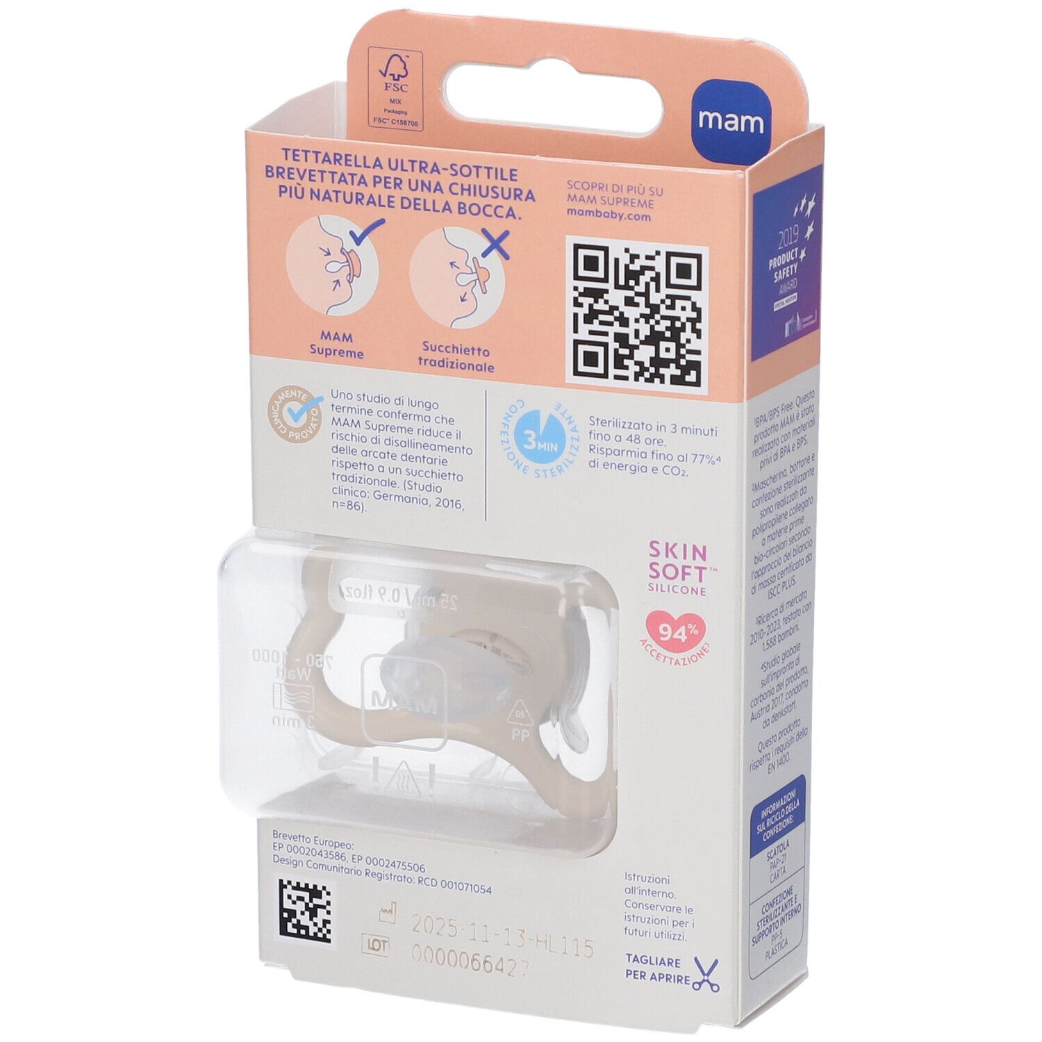 Mam Succhietto Supreme 6+ Mesi Silicone