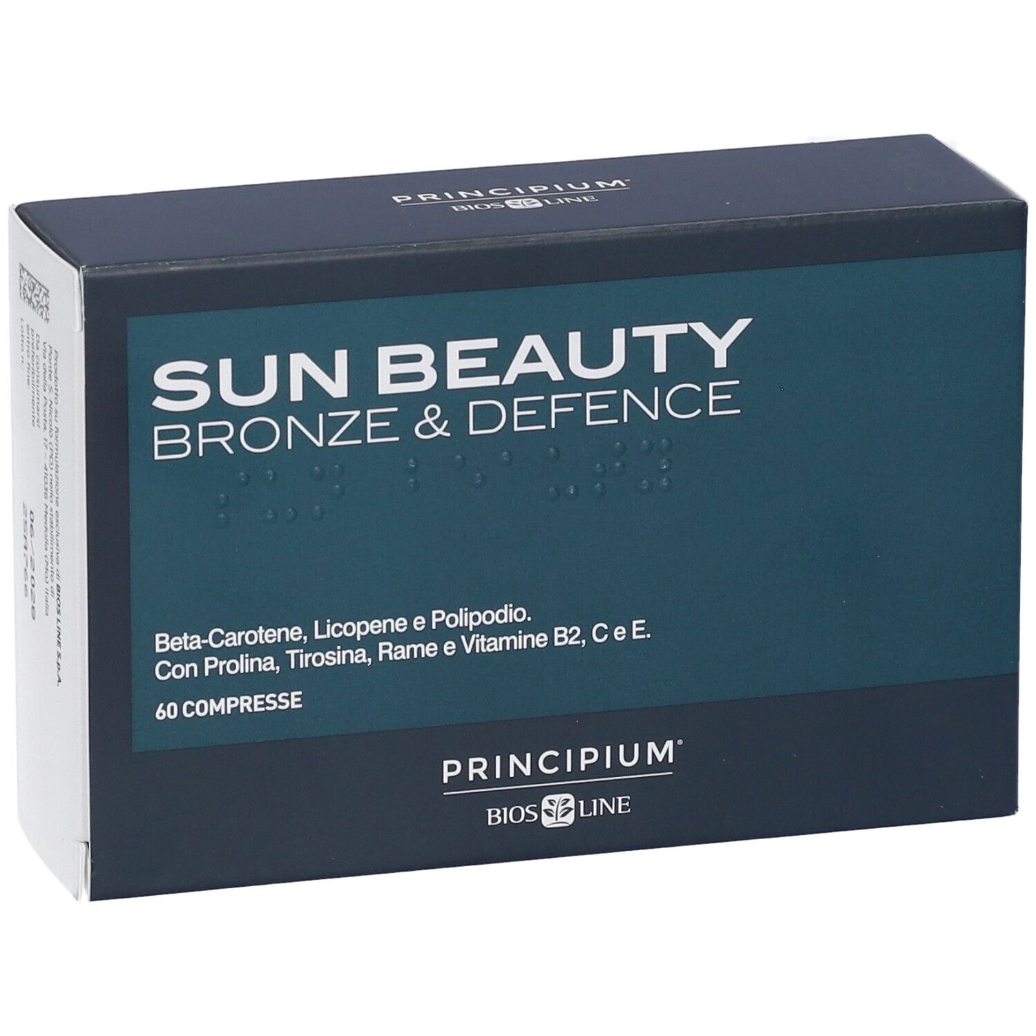 Confezione di PRINCIPIUM SUN BEAUTY 60 compresse, vista frontale.