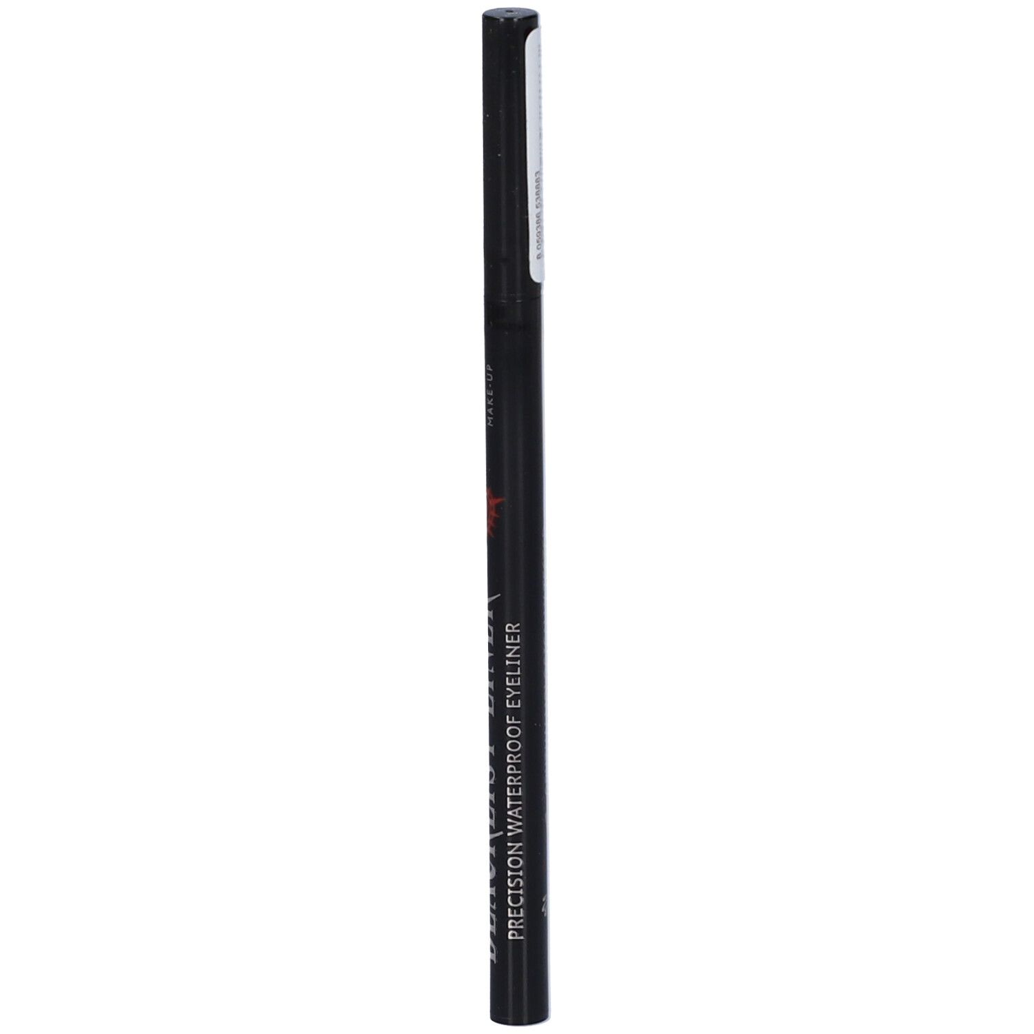Pennarello eyeliner nero con cappuccio argentato e scritta "PRECISION WATERPROOF EYELINER".