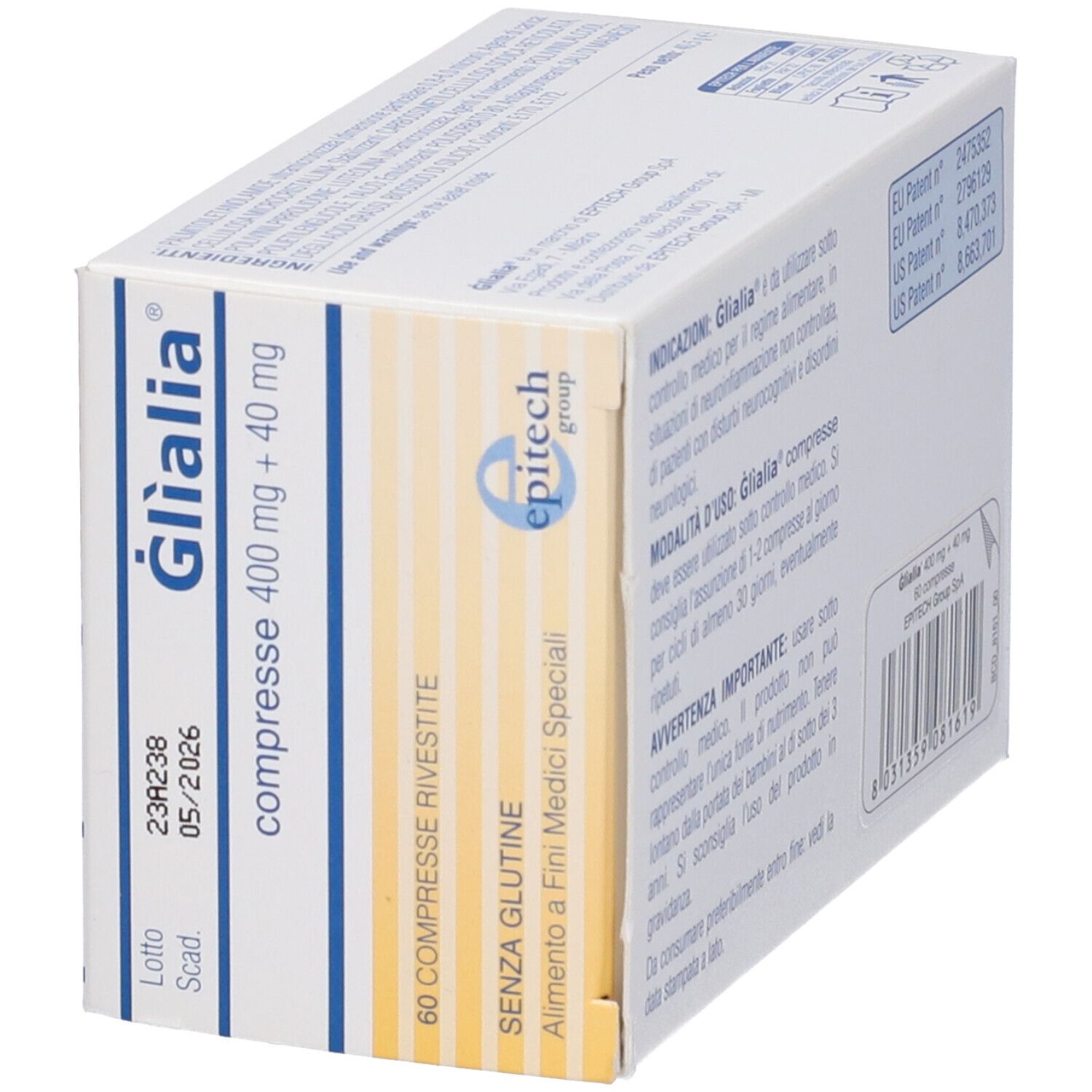Glialia® Compresse 400 mg + 40 mg