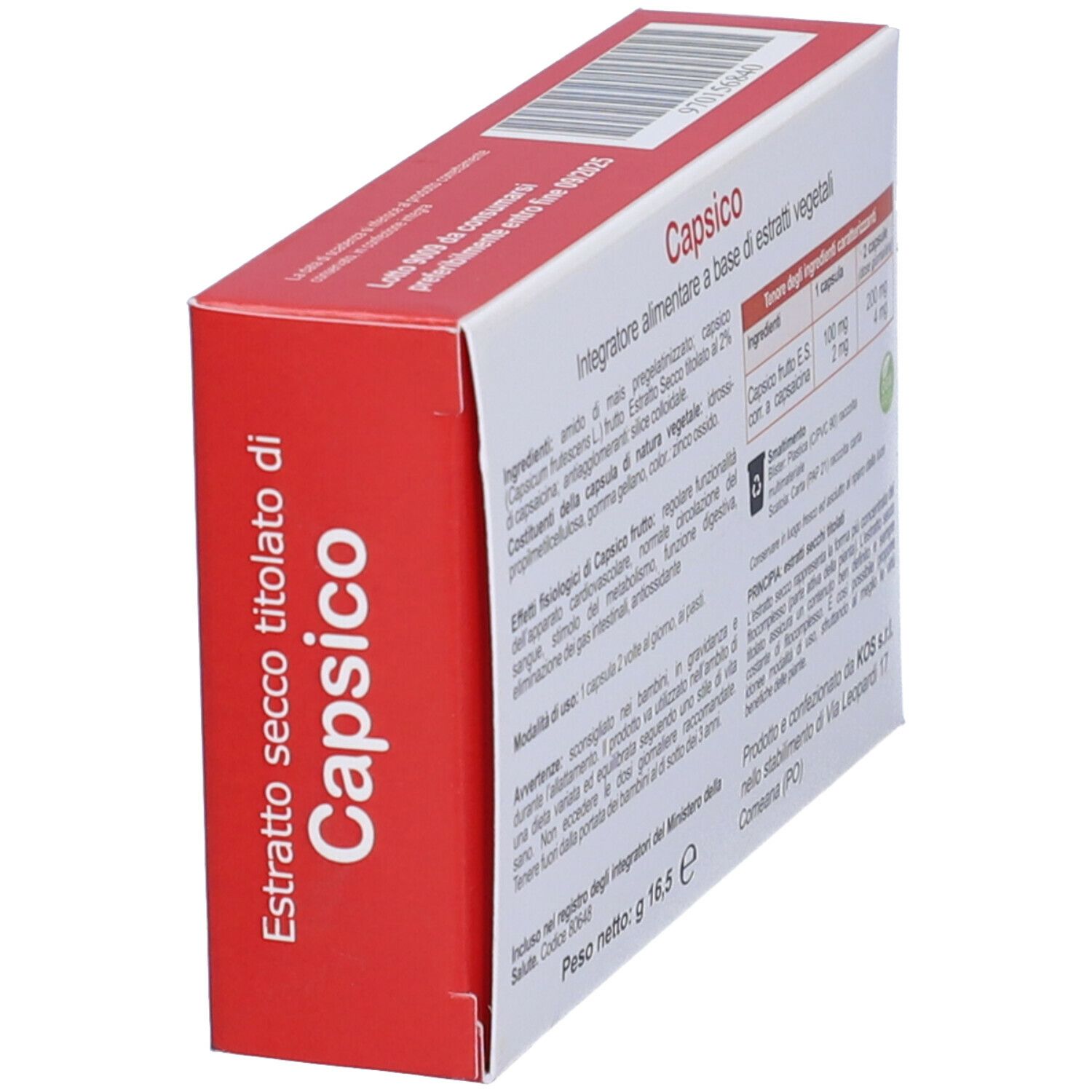KOS Capsico Estratto Secco Capsule